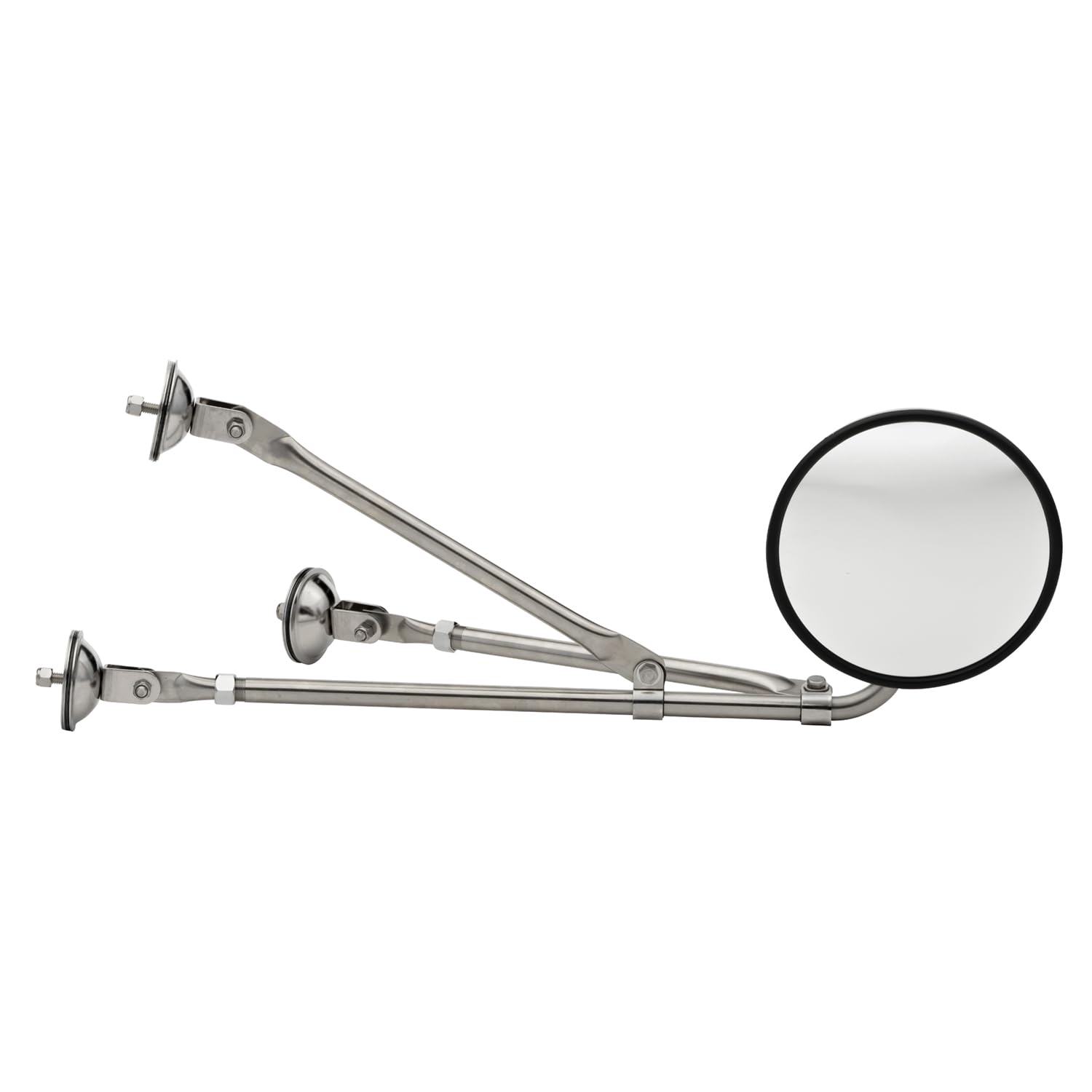 Stainless Steel Fender-Mount Mirror for Trucks & Trailers - Durable Conventional Side Mirror with Adjustable Assembly - Perfect for Towing, Hauling & Off-Road Adventures