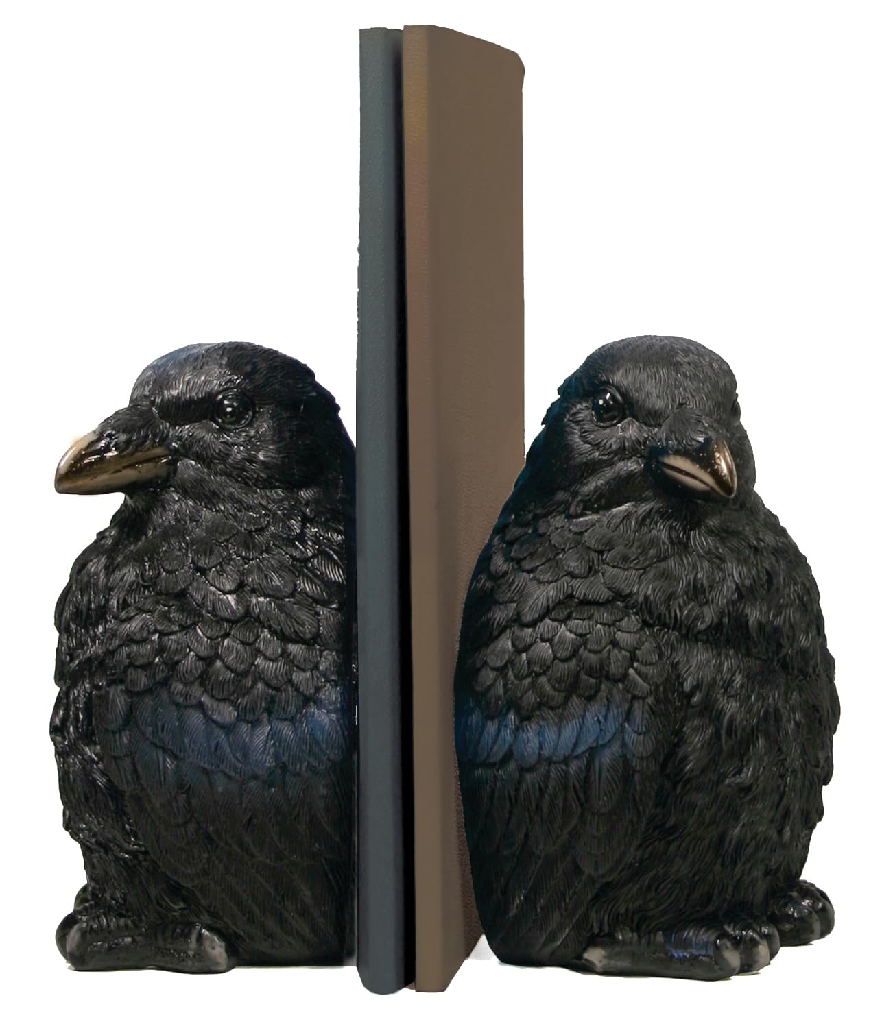 Raven Bookends for Home Decor - Gothic Shelf Display