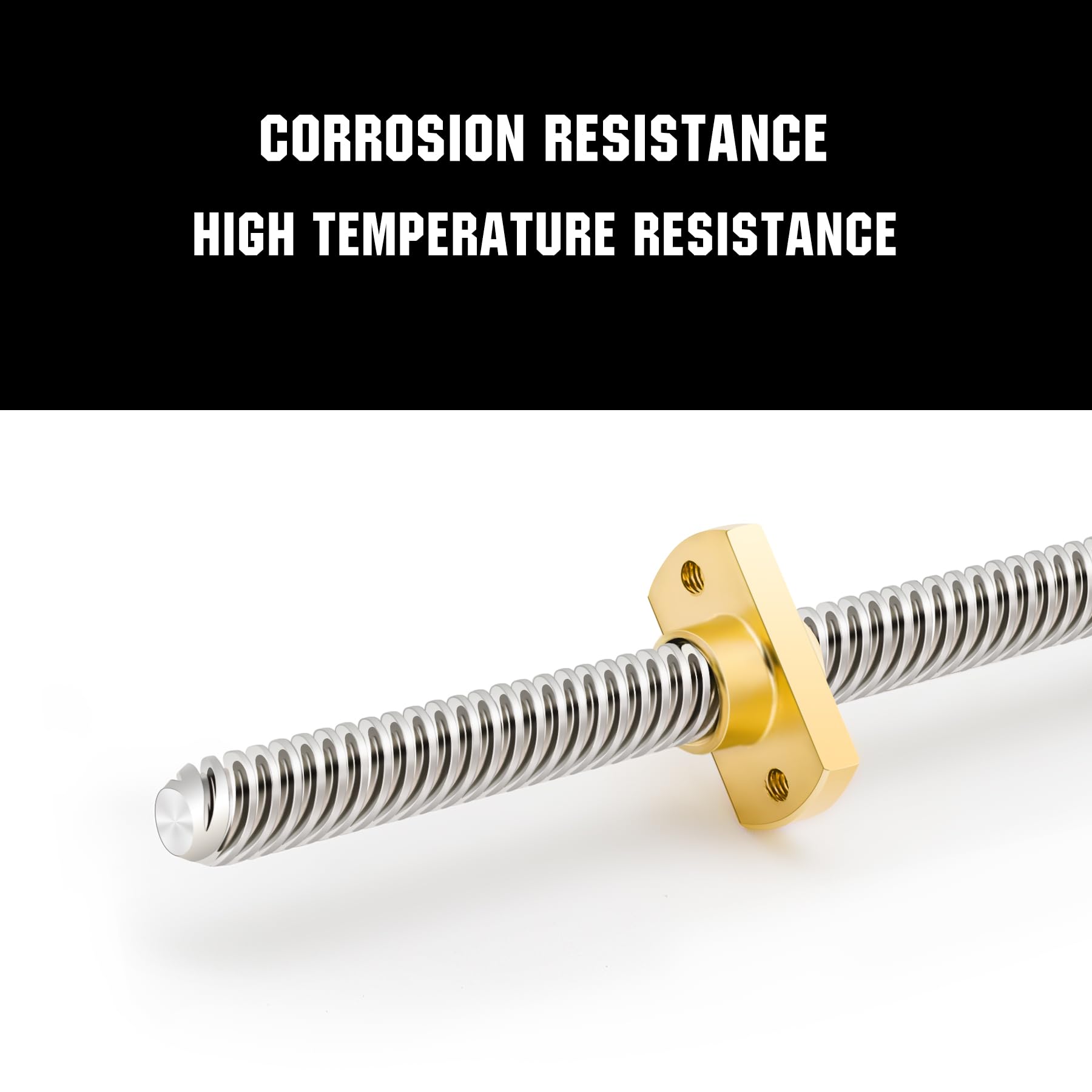 2PC T8x8 365mm Lead Screw with Brass Nut - 3D Printer Upgrade Kit for Ender 3 V2, Ender 3 Pro, Ender 3 Neo & Voxelab Printers | High-Precision Z-Axis Upgrade for Smoother 3D Printing