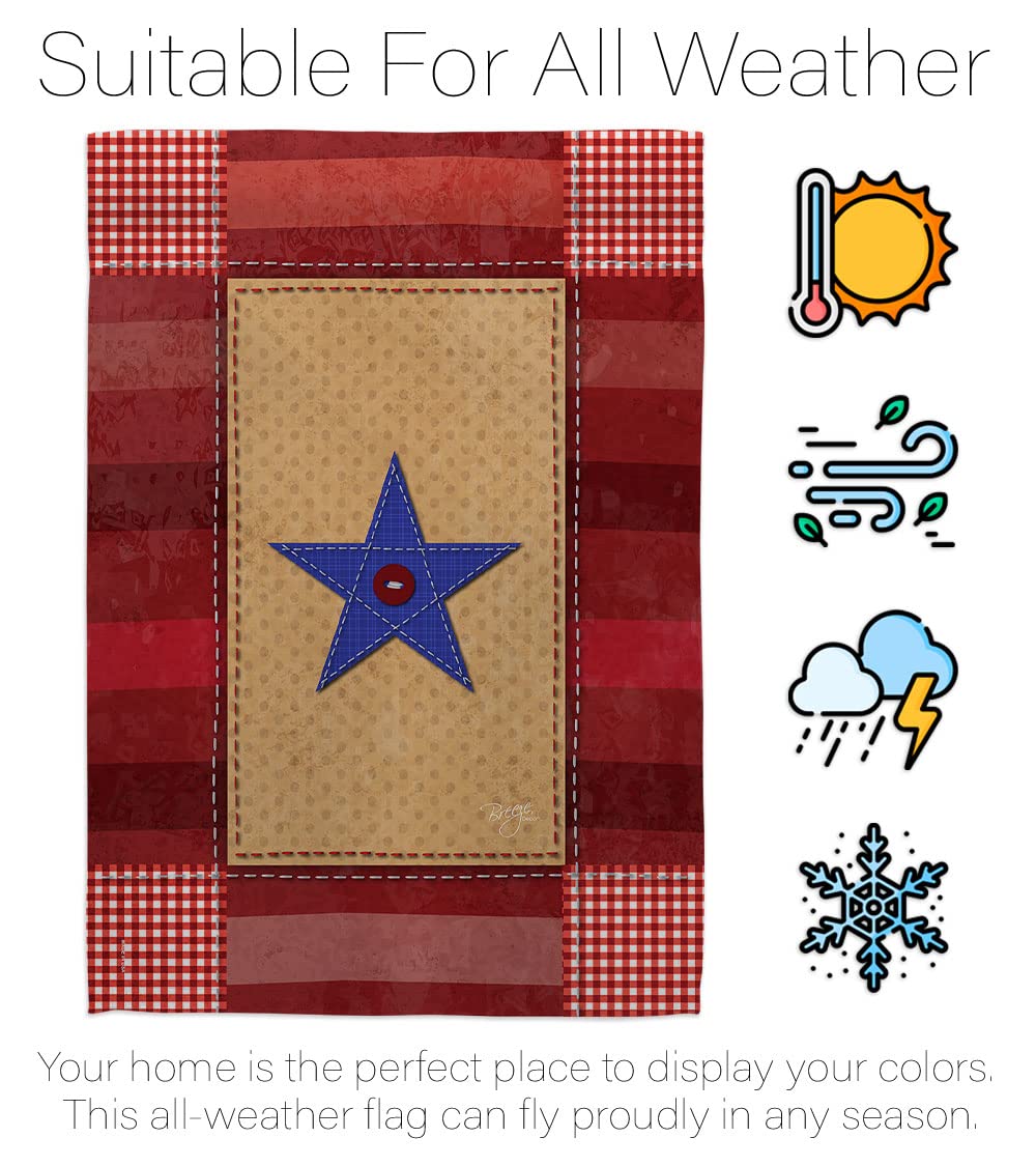 Breeze Decor Americana Military Garden Flag 13x18.5in - Patriotic Outdoor Decor