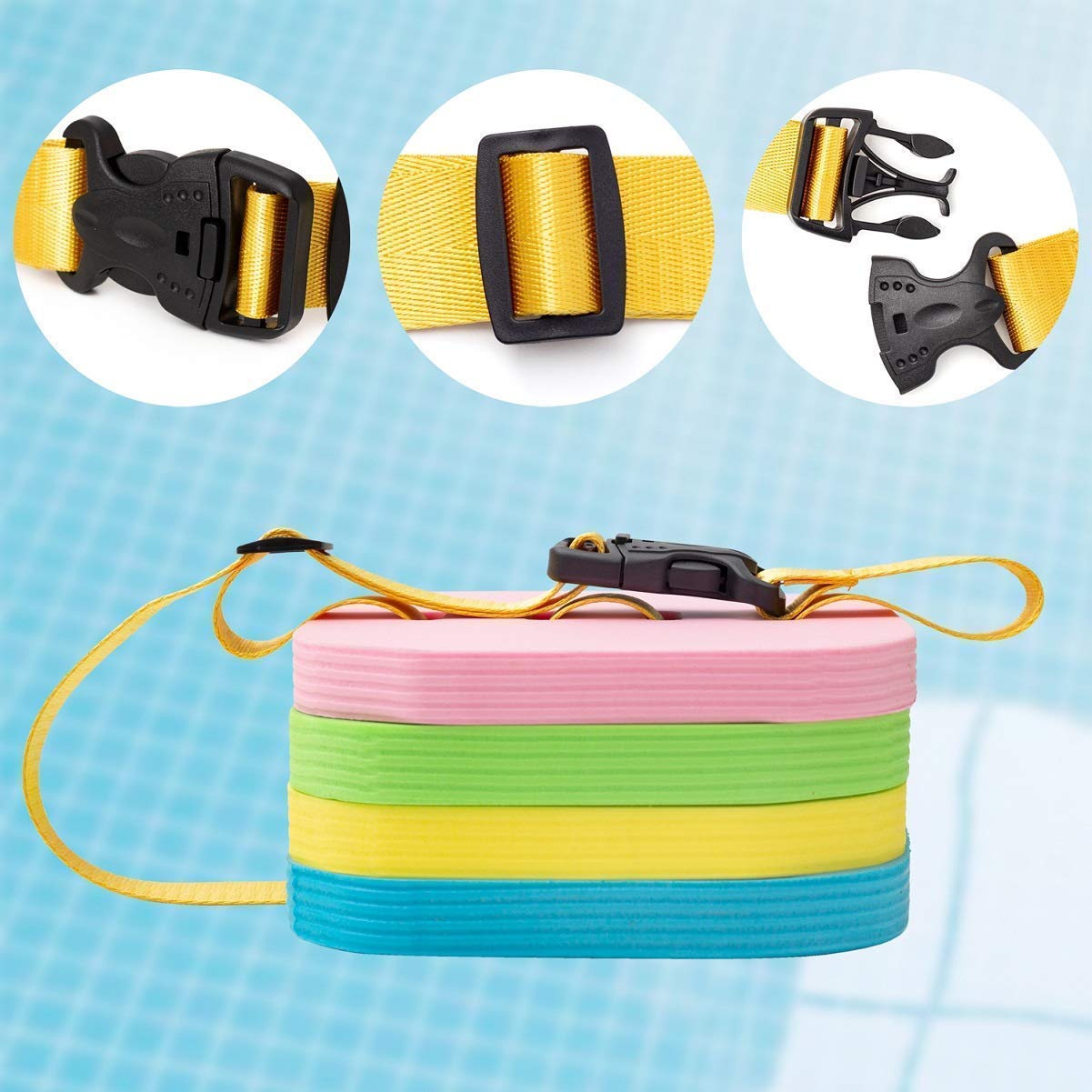 **Adjustable Back Float Swim Belt for Kids - Safety Swim Bubble Belt with Split Layers | Portable Cornhole Tote Bag & Durable Bean Bag Holder | Perfect for Pool, Beach, and Outdoor Games**