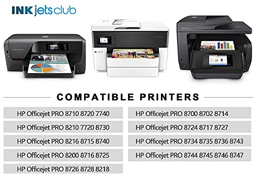 HP 952XL Compatible Ink Cartridges Replacement 5-Pack (Black, Cyan, Magenta, Yellow) - Works with HP OfficeJet Pro 8710 8720 7720 7740 8210 8702 8715 8725 8730 8740 Printers - Perfect for Home Office Printing, School Projects & Small Business Documents