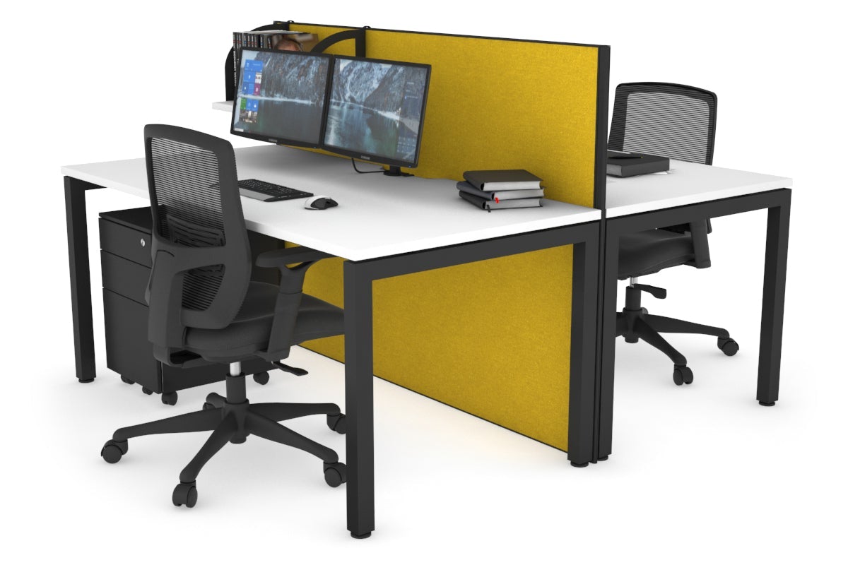 Horizon Quadro 2-Person Office Workstation Bench with Square Legs - 47