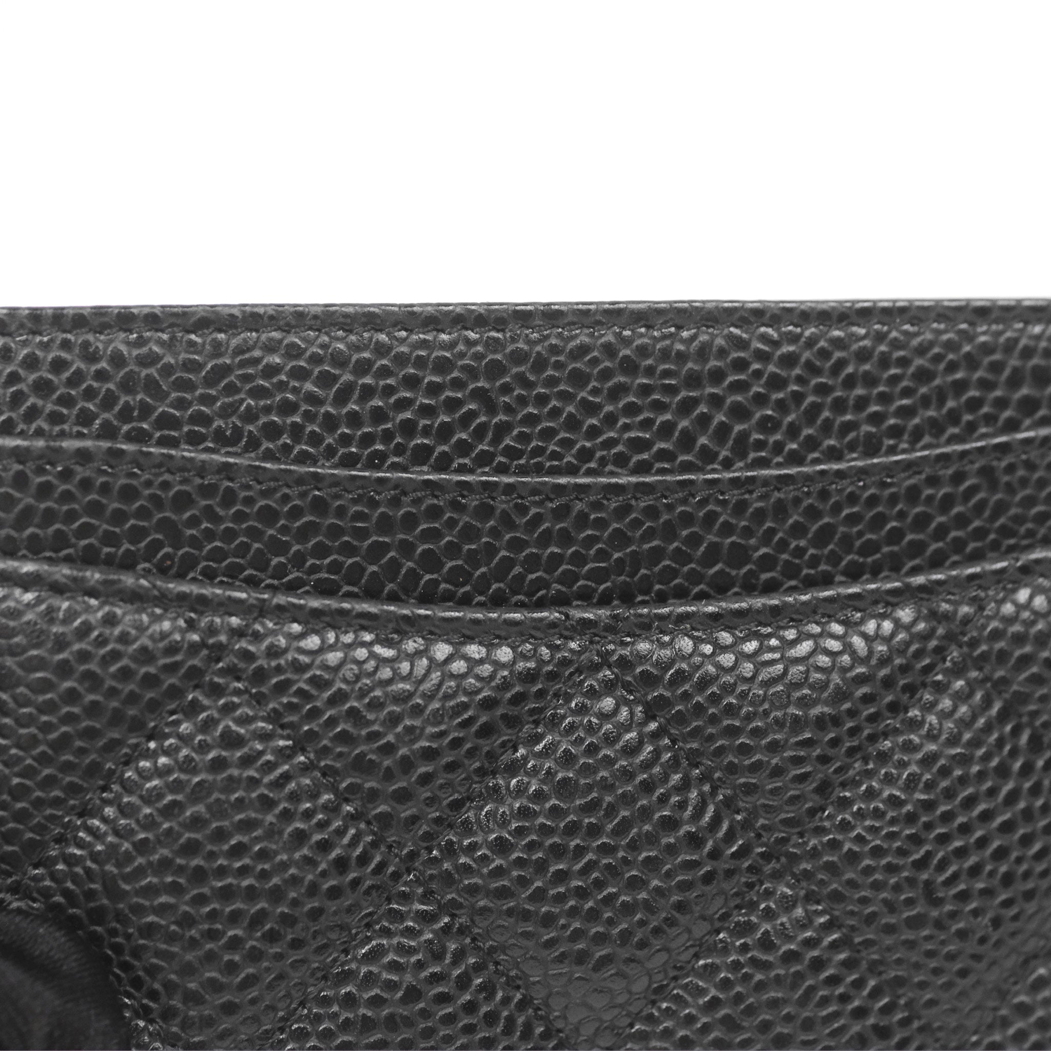 Chanel Classic Flat Card Holder in Black Caviar Leather with Gold Hardware - Perfect for Everyday Use & Luxury Gift Giving