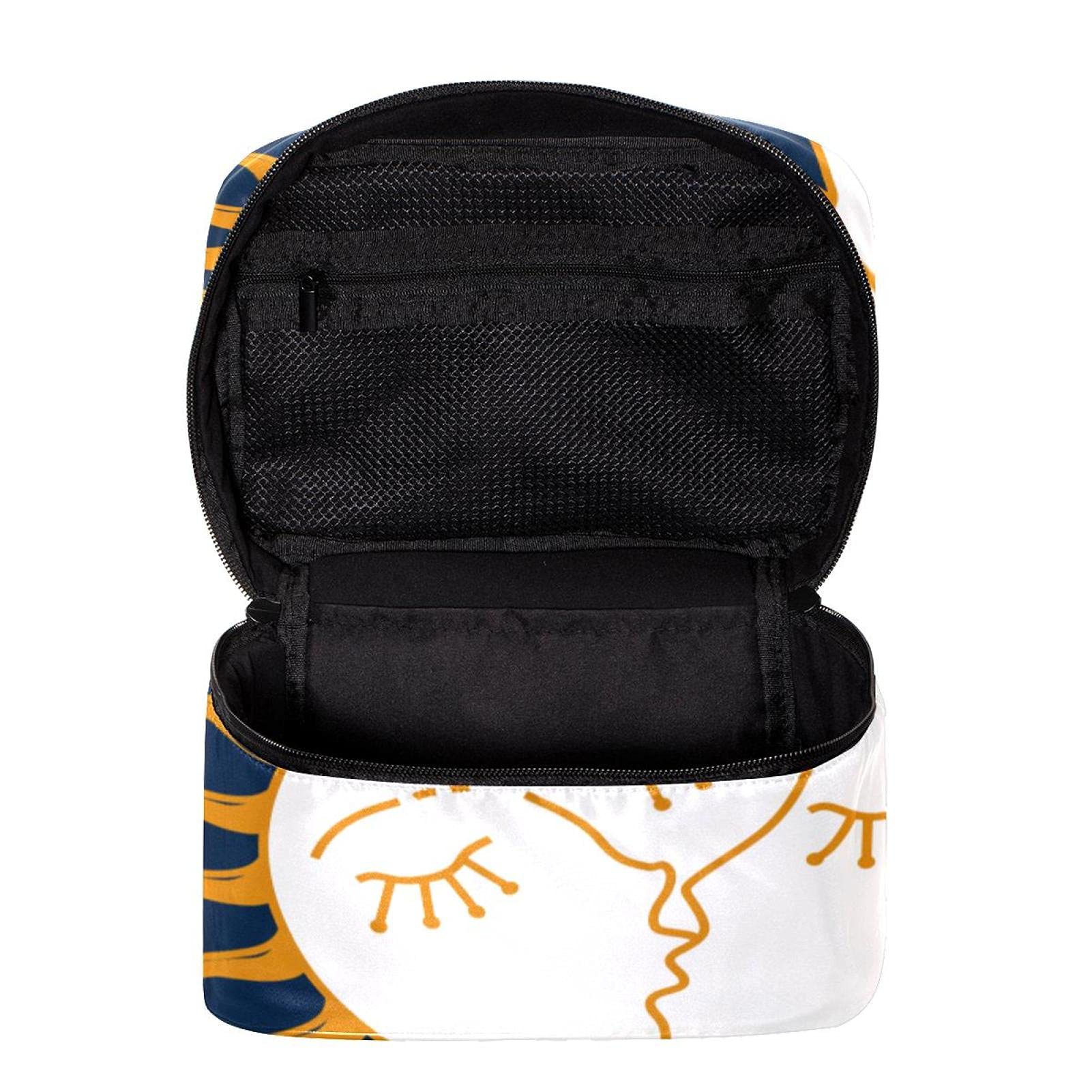 Boho Sun Kiss Moon Stars Travel Makeup Bag - Large Cosmetic Organizer with Zipper for Women & Girls | Perfect for Travel, Gym & Daily Essentials Storage
