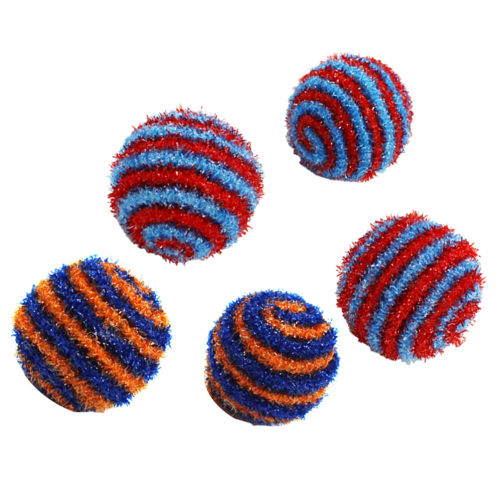 Balacoo 10-Pack Elastic Cat Balls - Crinkle Pet Chew Toys for Cats & Small Dogs, Sparkle Bouncy Ball with Vocal Sound - Perfect for Interactive Play, Training & Teasing Your Kitten or Puppy