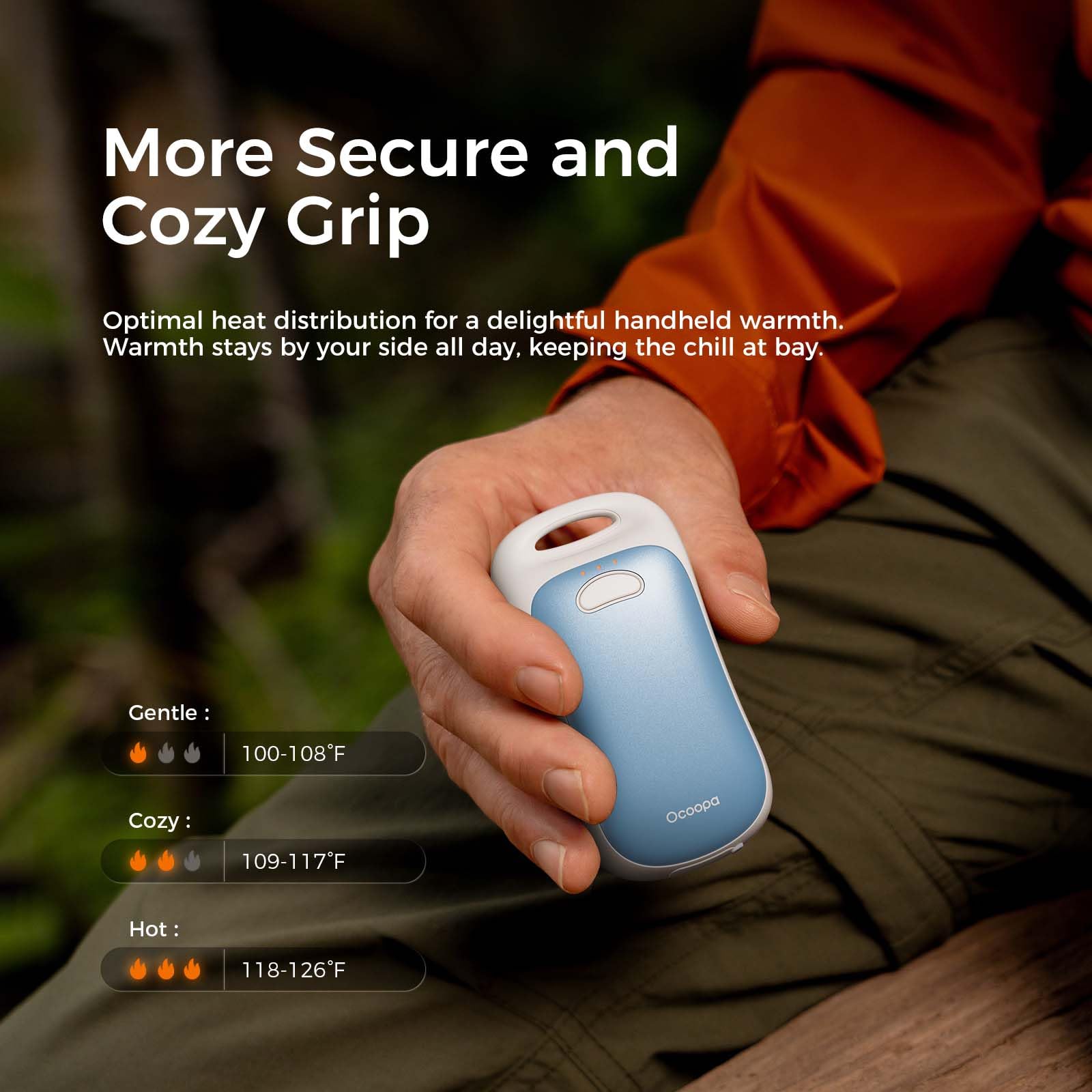 OCOOPA Magnetic Rechargeable Hand Warmers 2 Pack - IP45 Water Resistant, UL Certified, Portable Electric Hand Warmer with 9-Hour Battery Life - Perfect for Winter Sports, Camping, Hiking & Raynaud's Syndrome Relief - Great Tech Gift for Men & Women