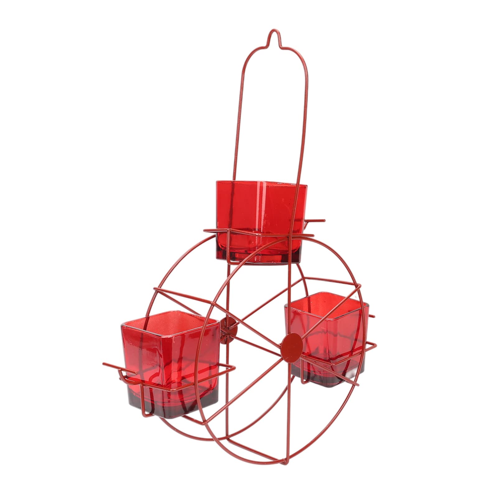 01SHIRTS Ferris Wheel Hummingbird Feeder - Creative Wild Bird Feeders for Outdoor Garden & Courtyard Decoration - Attract Hummingbirds with This Unique Bird Food Storage Tool (Perfect for Backyard, Patio, and Nature Lovers)