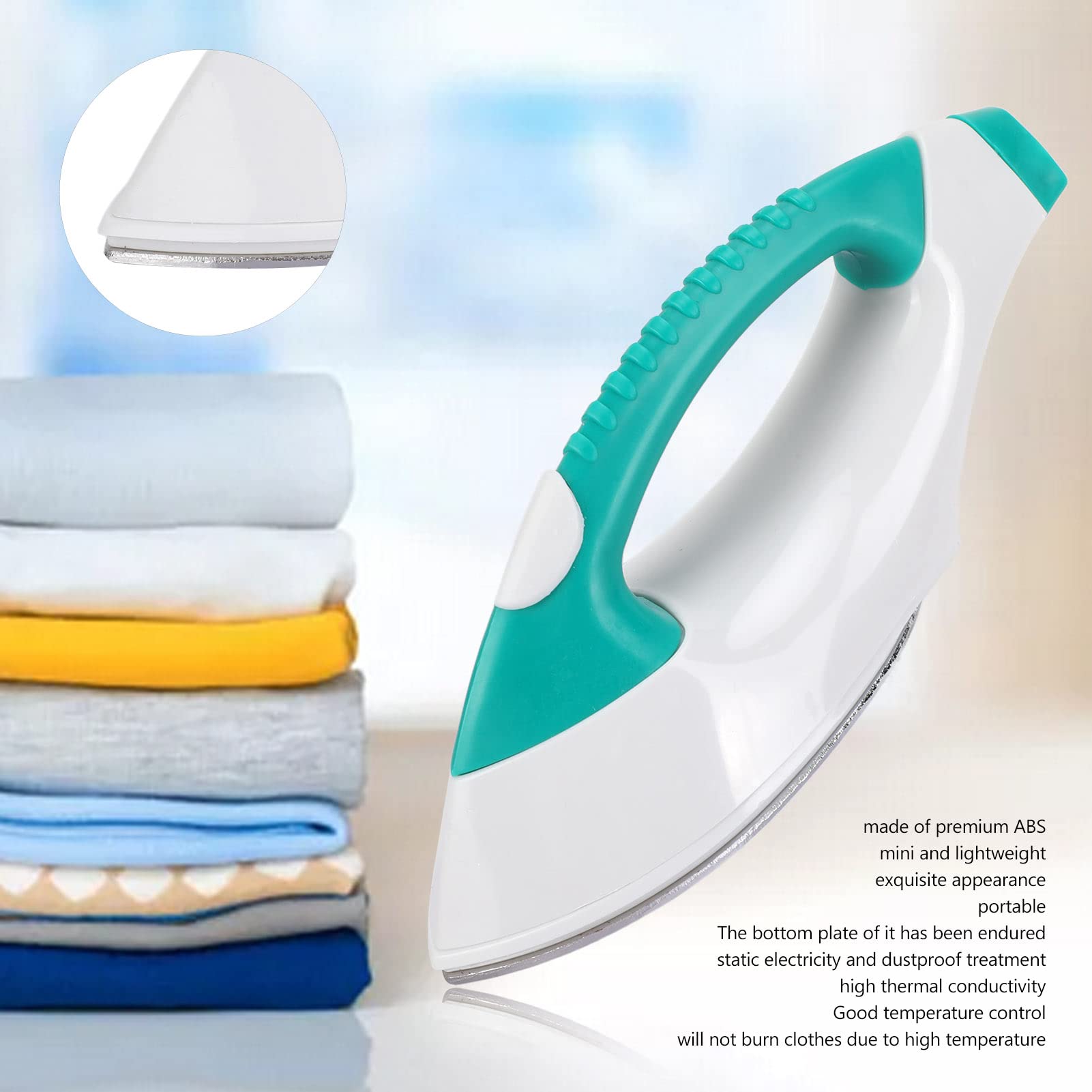 Portable Mini Electric Iron - ABS Handheld Travel Steamer for Clothes with US Plug 110V | Perfect for Dormitory, Business Trips & Quick Wrinkle Removal at Home