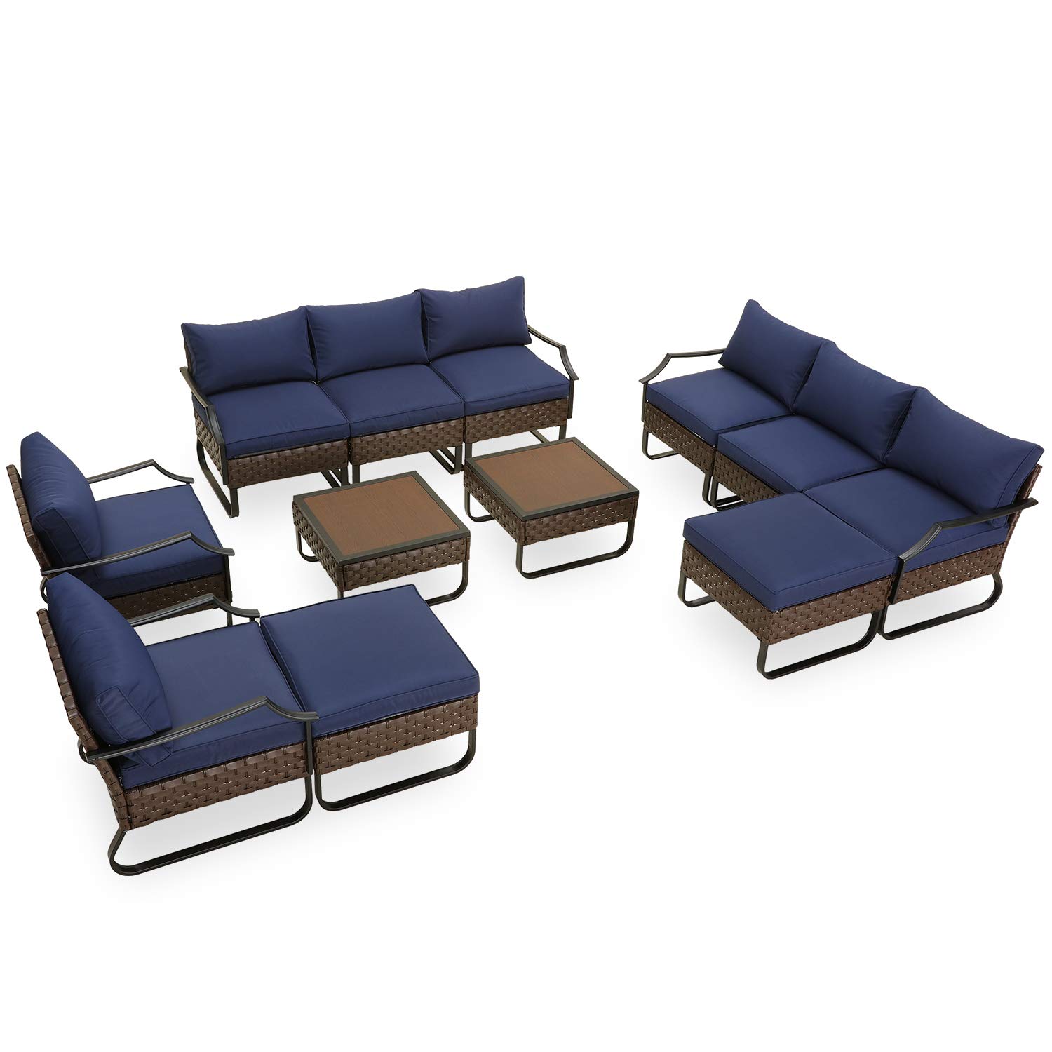PatioFestival 12-Piece Outdoor Patio Furniture Set with Thick 8.66