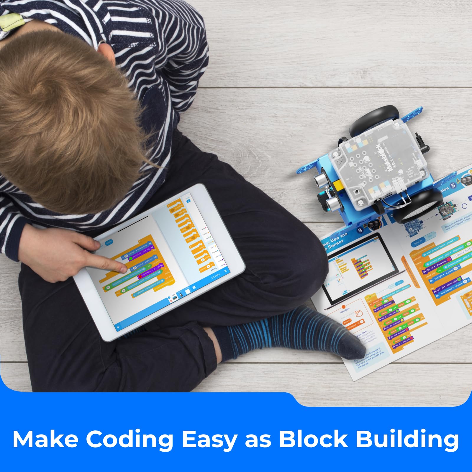 Makeblock mBot Robot Kit - STEM Coding Robot for Kids Ages 8-12 | Learn Scratch & Arduino Programming with 4 Educational Projects | Perfect Gift for Boys & Girls | School STEM Projects, Home Learning & Coding Competitions