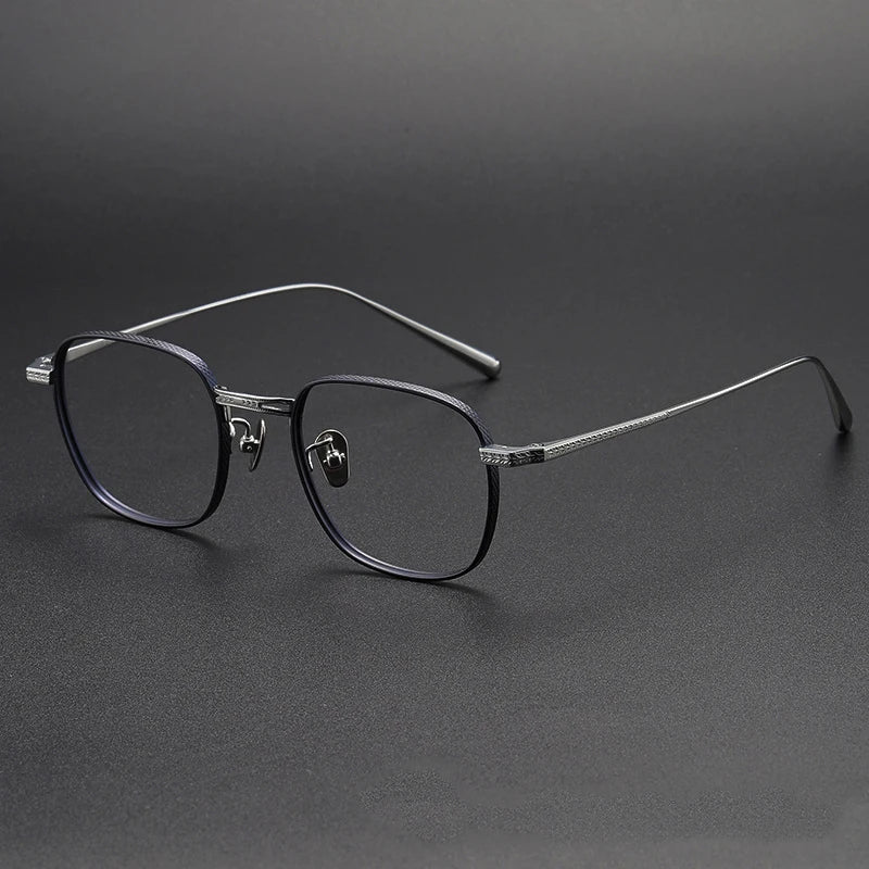 Stylish Black Titanium Square Eyeglasses for Women - Lightweight & Durable Full Rim Frames - Perfect for Work, Reading & Everyday Fashion