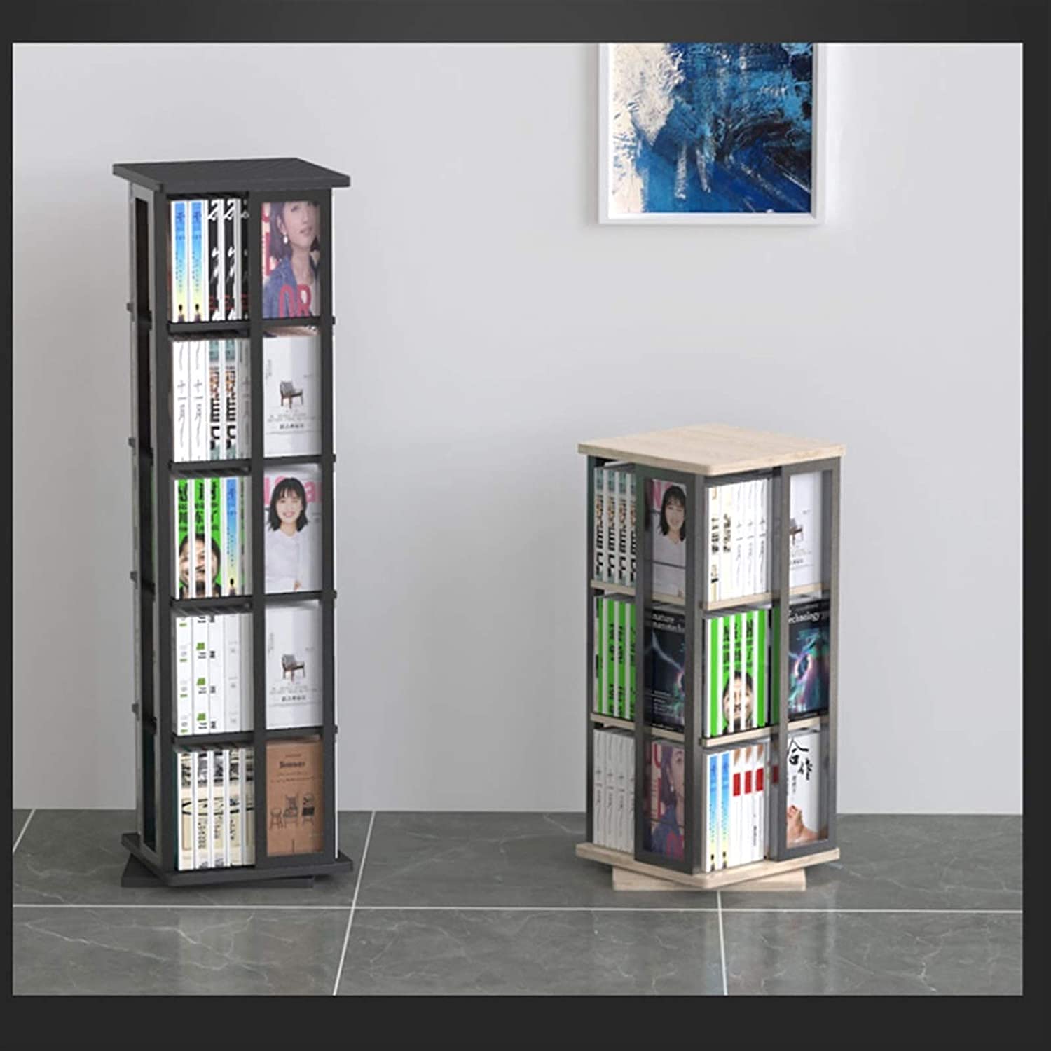 360 Degree Rotating Floor Shelf - SYALEO Cold Rolled Steel Corner Storage Organizer for Home, Kitchen, Bathroom & Office Use