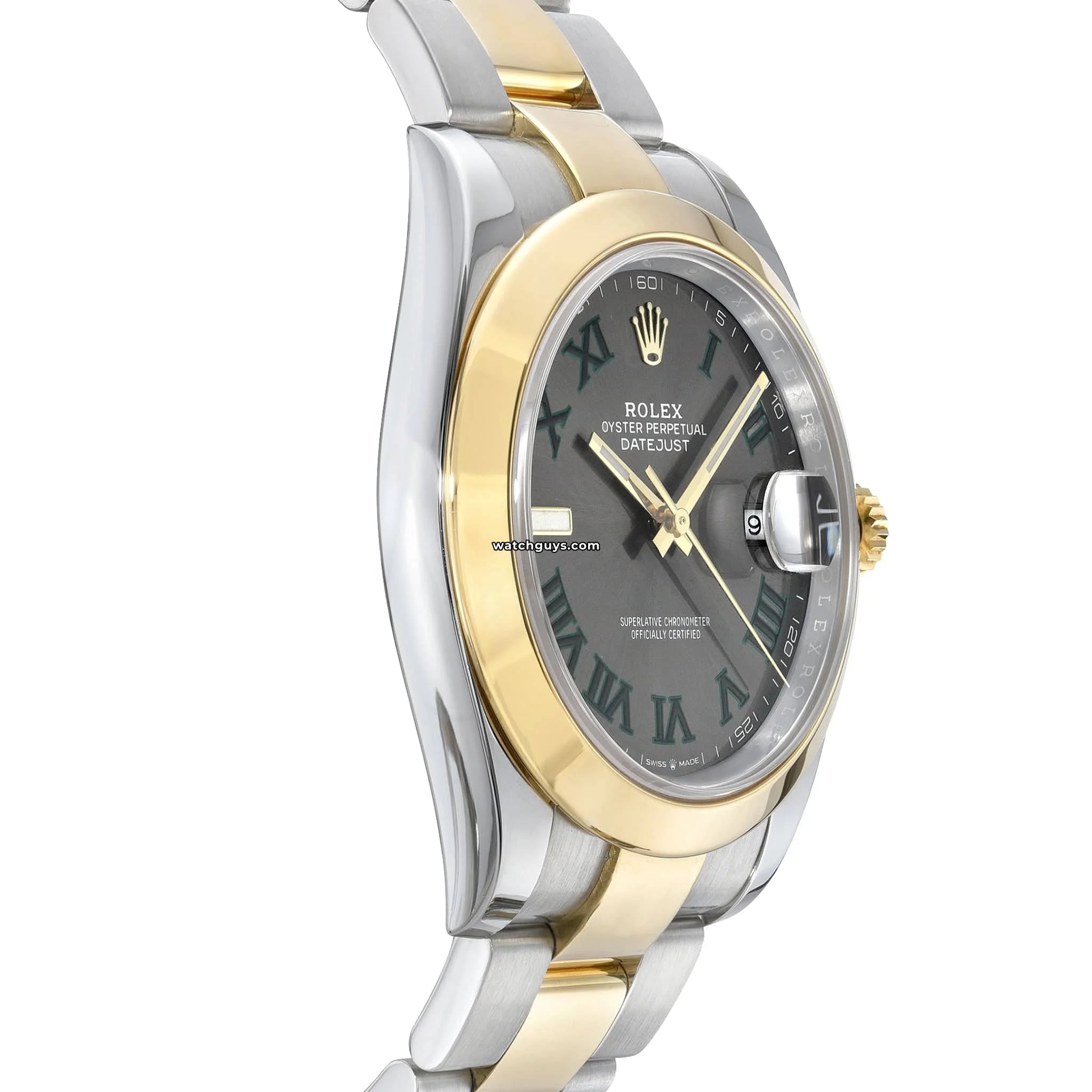 Rolex Datejust 126303 Wimbledon Men's Watch - Stainless Steel & 18K Gold, Automatic Movement, Green Roman Dial - Perfect for Business Meetings & Luxury Events