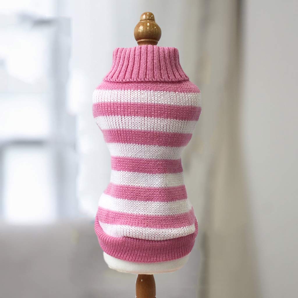 Cute Striped Cat Sweater for Small Kittens - Warm Turtleneck Winter Pet Clothing for Autumn & Cold Weather | Cozy Indoor & Outdoor Cat Fashion