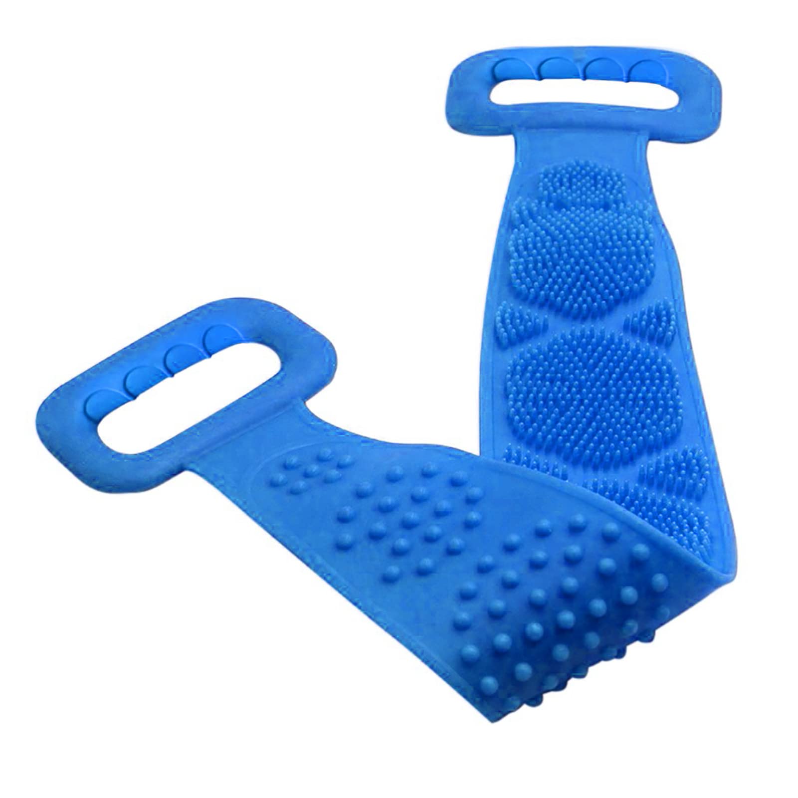 Exfoliating Bath Brush Belt - Silicone Body Scrubber & Shower Towel for Deep Cleansing - Spa & Facial Scrub Mitt - Blue One Size - Perfect for Exfoliating, Dead Skin Removal & Relaxing Bath Time