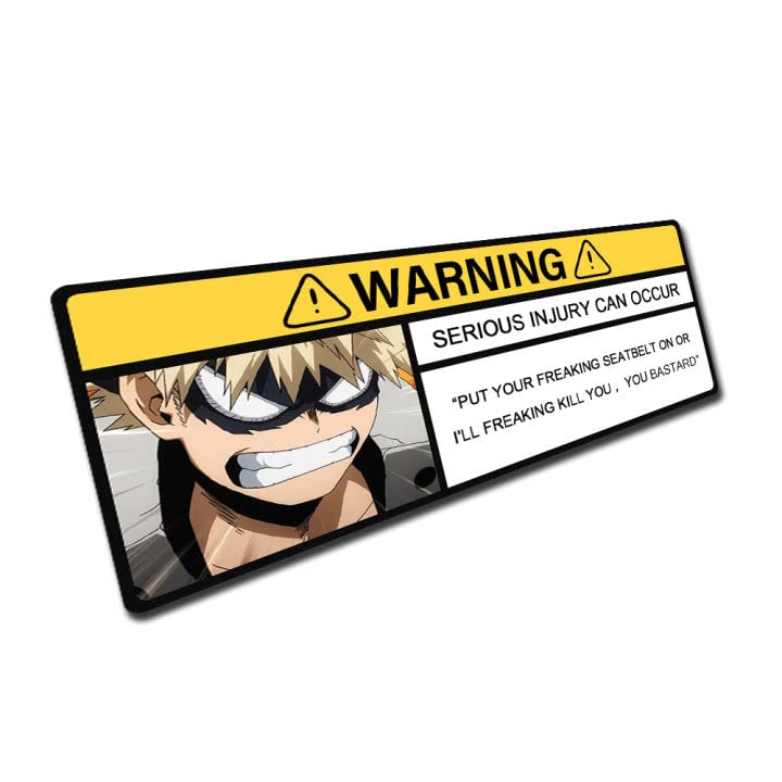 EARLFAMILY 5.1'' Anime Car Stickers - Cartoon Sun Visor Decals for Driving Safety & Window Decor (Style D) | Perfect for Car Enthusiasts & Anime Fans