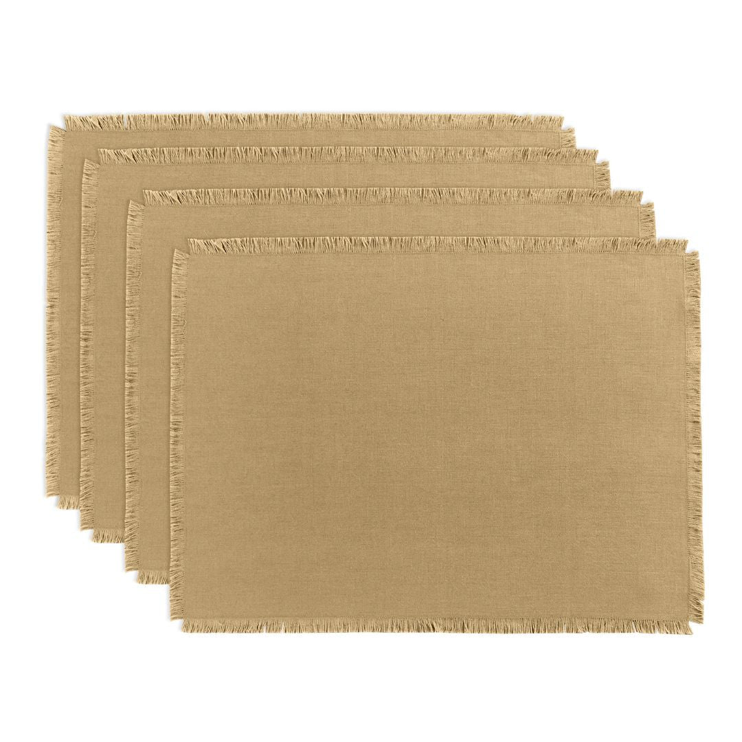 Stylish Fringe Placemats Set of 4 - Boho Chic Table Decor for Dining Room, Kitchen, or Outdoor Entertaining