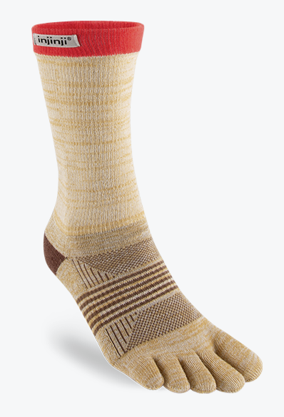 Injinji Trail Midweight Women's Crew Socks - Moisture Wicking, Blister Prevention for Hiking, Running & Outdoor Activities