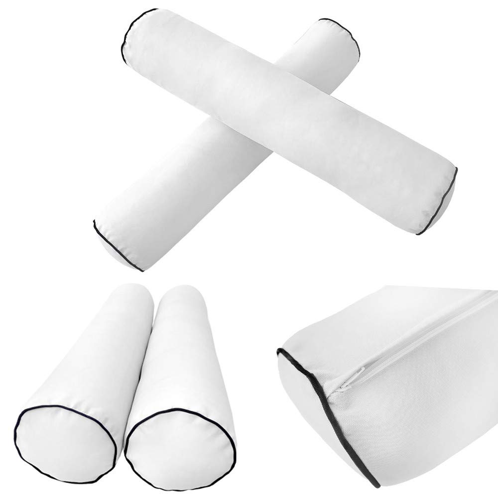 Prolinemax Twin-XL Outdoor Style Daybed Mattress Cover with Contrast Trim - Fitted Bolster Pillow Sheet AD106 - Perfect for Patio, Sunroom, and Outdoor Lounging