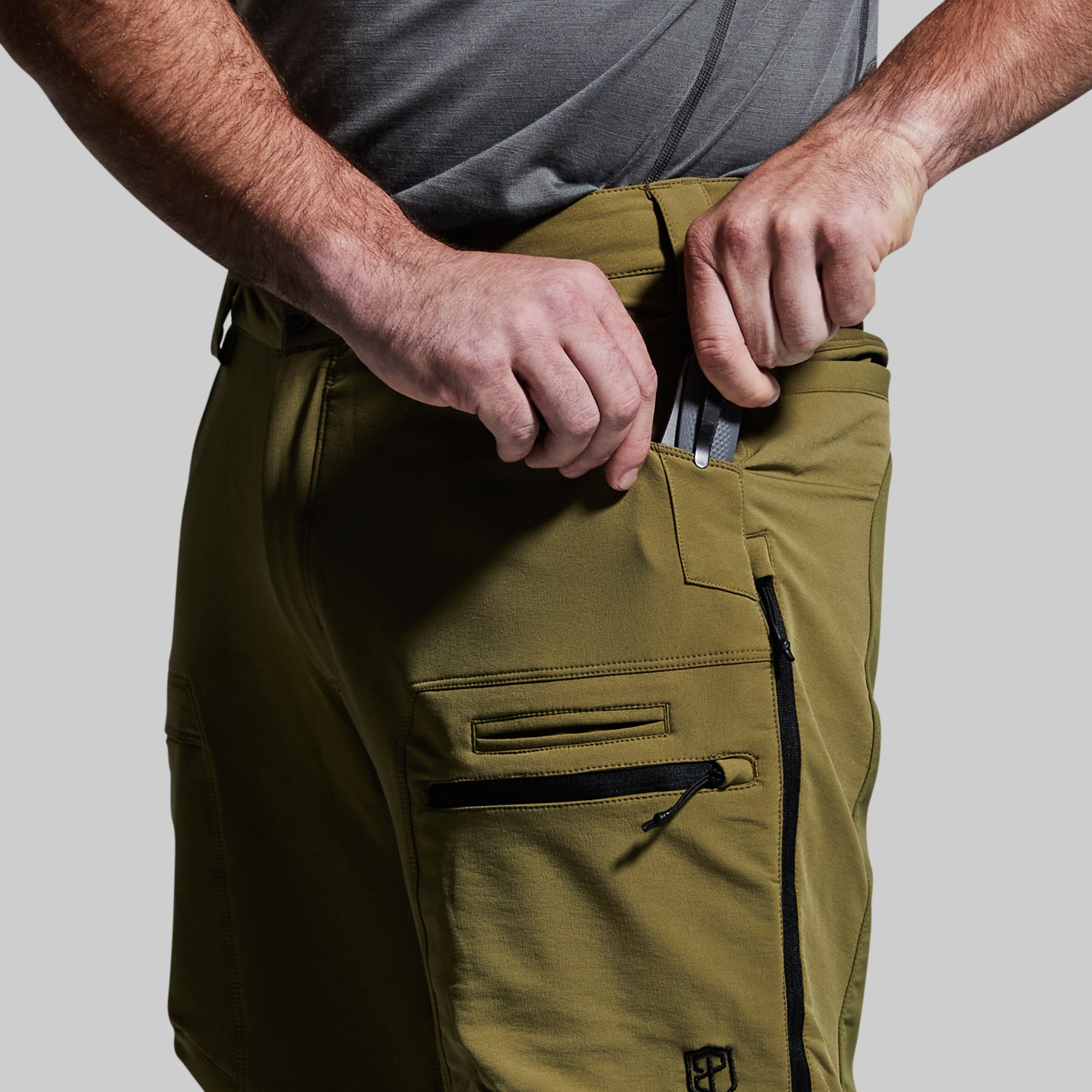Men's Frontier Pant - Deep Moss Green Outdoor Hiking & Camping Trousers for Adventure & Travel