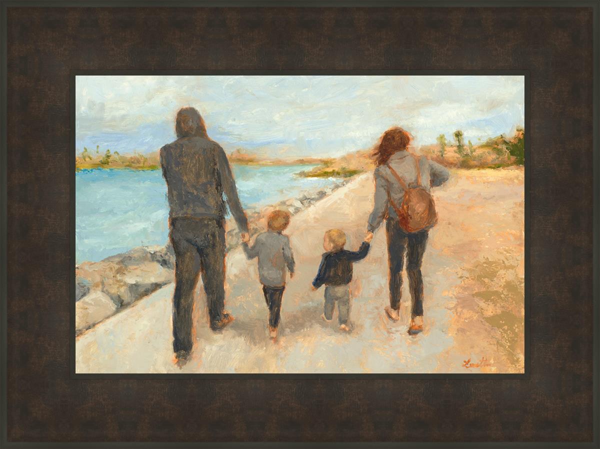 Family Walk On The Beach - Comfortable & Stylish Beach Sandals for Women, Men and Kids | Perfect for Summer Vacations, Seaside Strolls and Outdoor Adventures