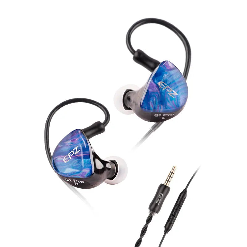 EPZ Q1 Pro HiFi In-Ear Earphones with 10mm LCP+PU Composite Diaphragm - Premium Sound for Music Lovers, Audiophiles & Gamers - Perfect for Studio Recording, Gaming & Travel