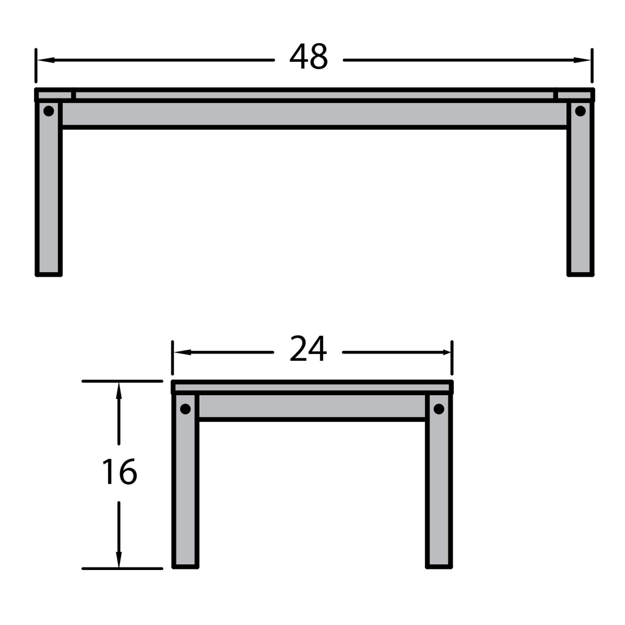 Highwood Adirondack Coffee Table - Weather-Resistant Whitewashed Outdoor Furniture for Patio, Garden & Poolside Use