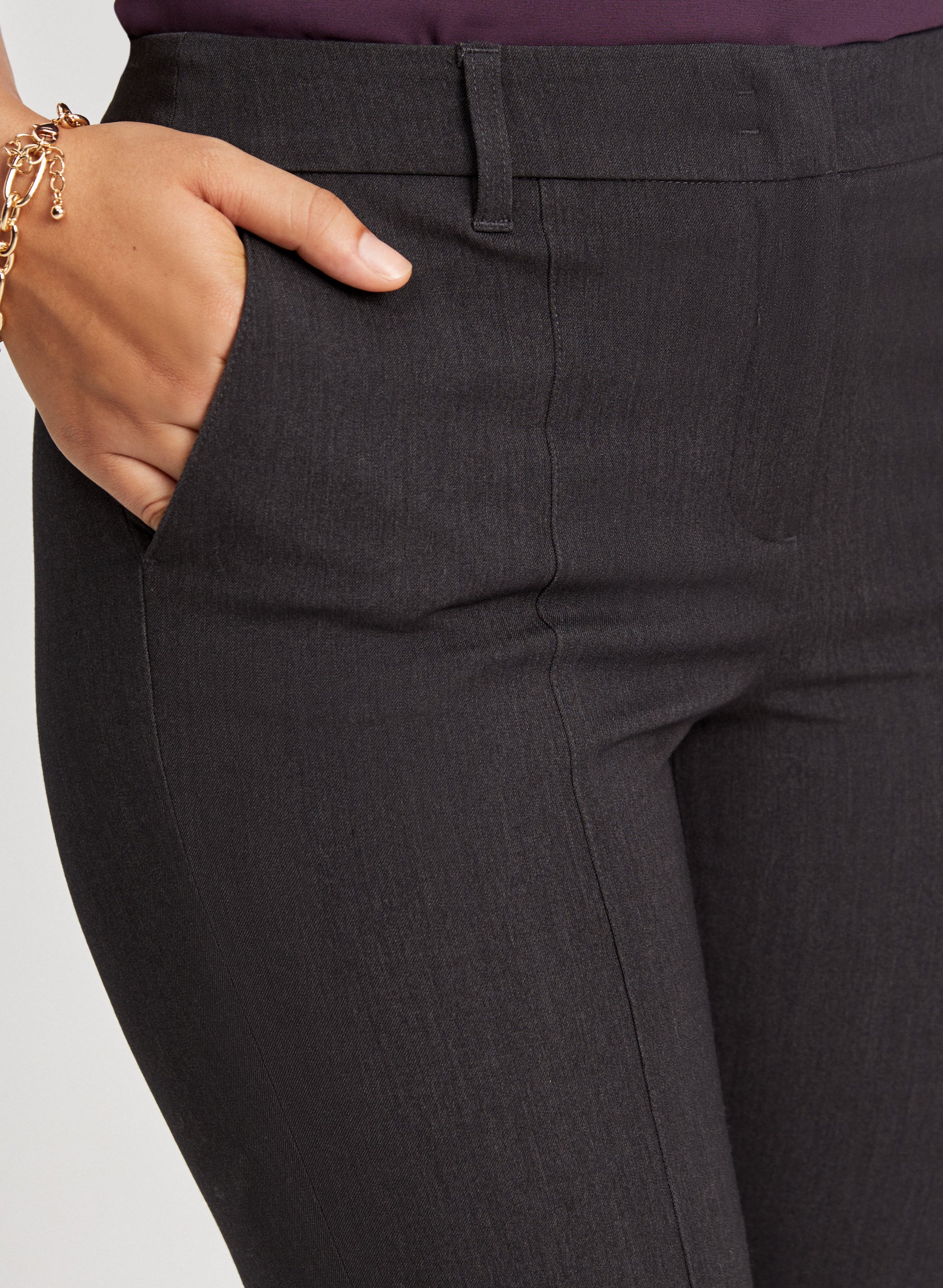 City Fit Straight Leg Pants for Women - High Waist Comfortable Office Work Trousers | Perfect for Business Casual, Travel & Everyday Wear
