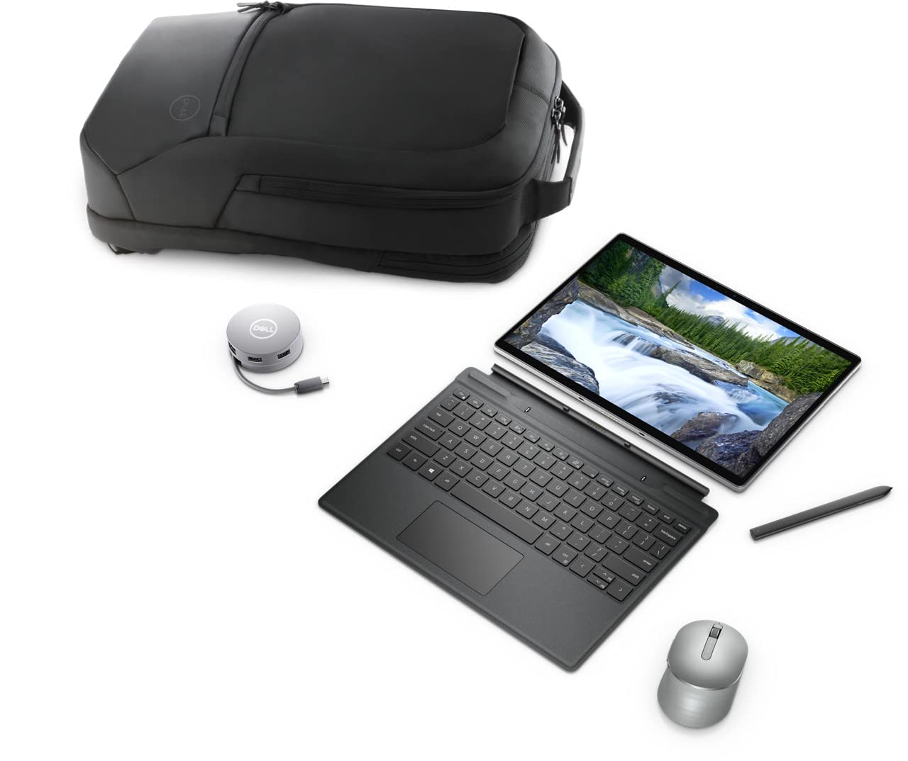 Dell Latitude 7320 Detachable Bluetooth Keyboard - AZERTY French Layout - Compact & Portable for Business Travel, Office & Remote Work