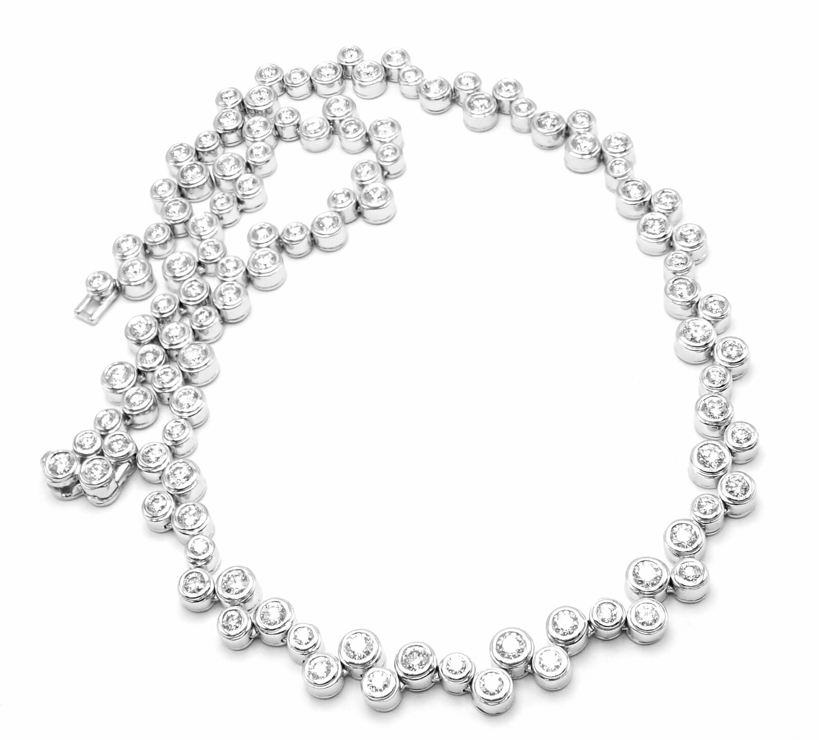 Authentic Tiffany & Co Bubbles Platinum 10 Carat Diamond Necklace - Elegant Jewelry for Weddings, Anniversaries & Special Occasions