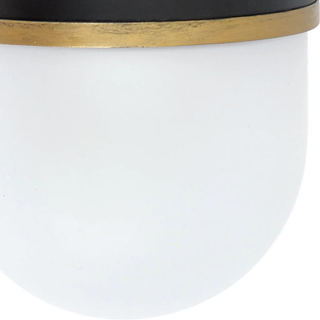 Brian Patrick Flynn Capsule 1 Light Outdoor Wall Sconce - 6x10 Inch Stainless Steel & Glass Matte Black with Textured Gold Finish - 120V E26 Medium Base LED Bulb Socket - Perfect for Patio, Garden, Porch, Entryway, Hallway & Exterior Wall Lighting