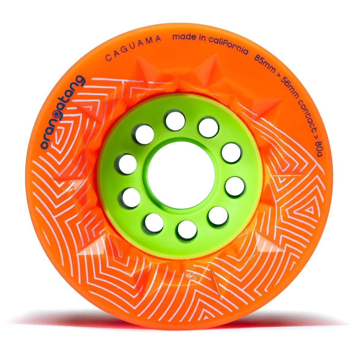 Evolve Orangatang Caguama 85mm Longboard Wheels - High Performance Urethane for Smooth Cruising & Downhill Riding - Perfect for Skateboarding, Commuting & Outdoor Adventures