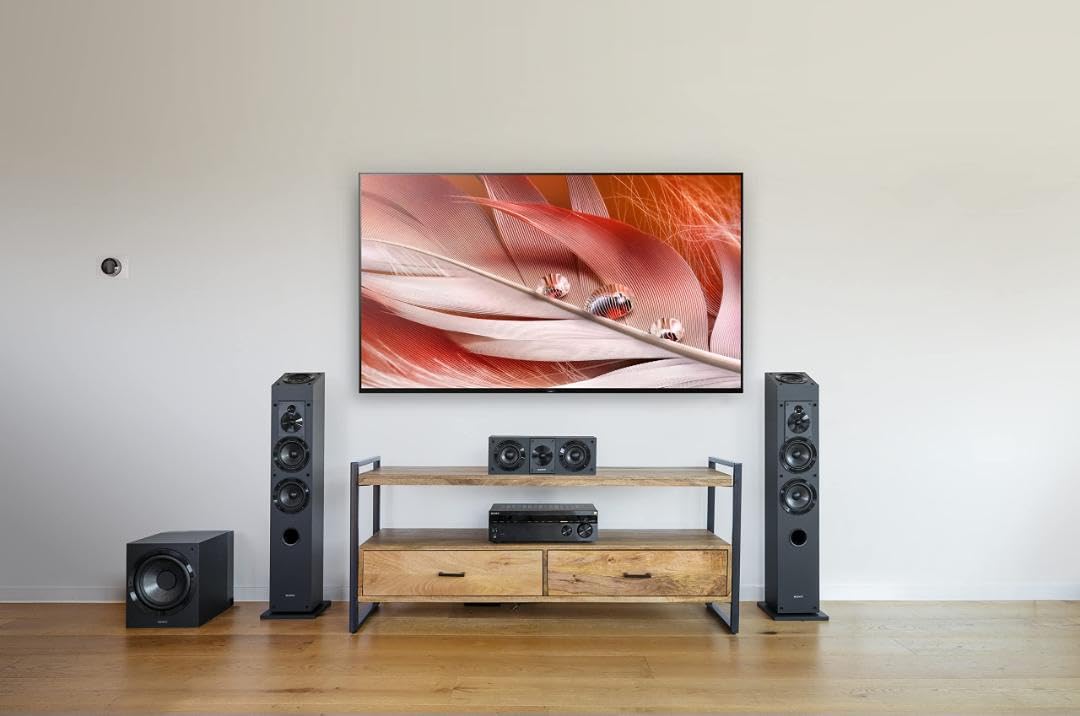 Sony SSCS8 2-Way 3-Driver Center Channel Speaker - Black | 4 Bookshelf Speaker System for Home Theater & Surround Sound | Perfect for Movies, Gaming & Music Listening