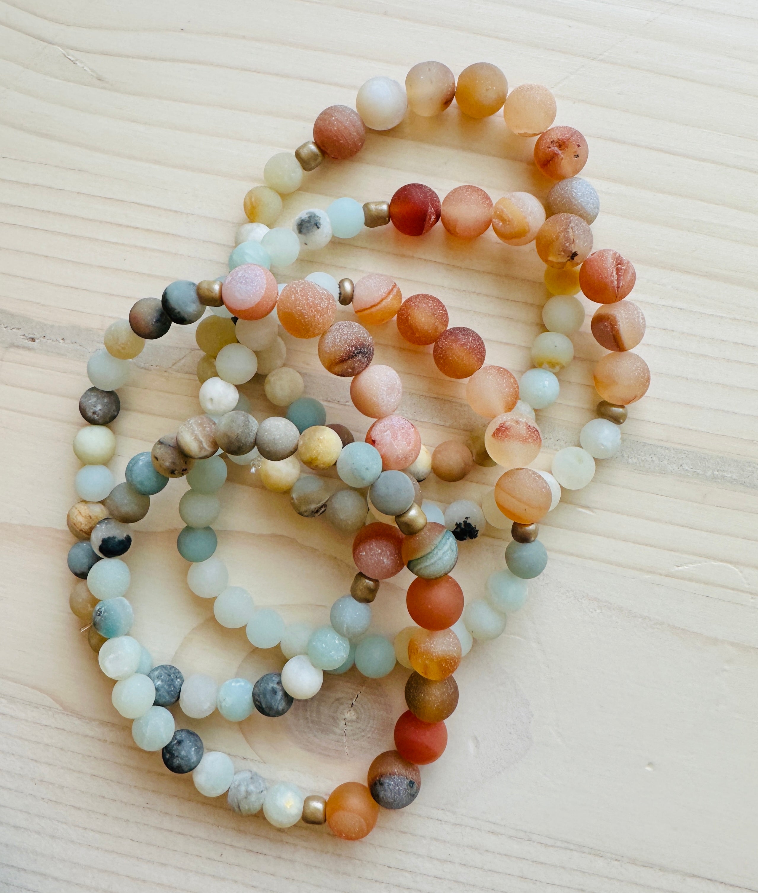 Natural Stone Beaded Bracelets for Men & Women - Healing Crystal Energy Jewelry for Meditation, Yoga & Spiritual Wellness