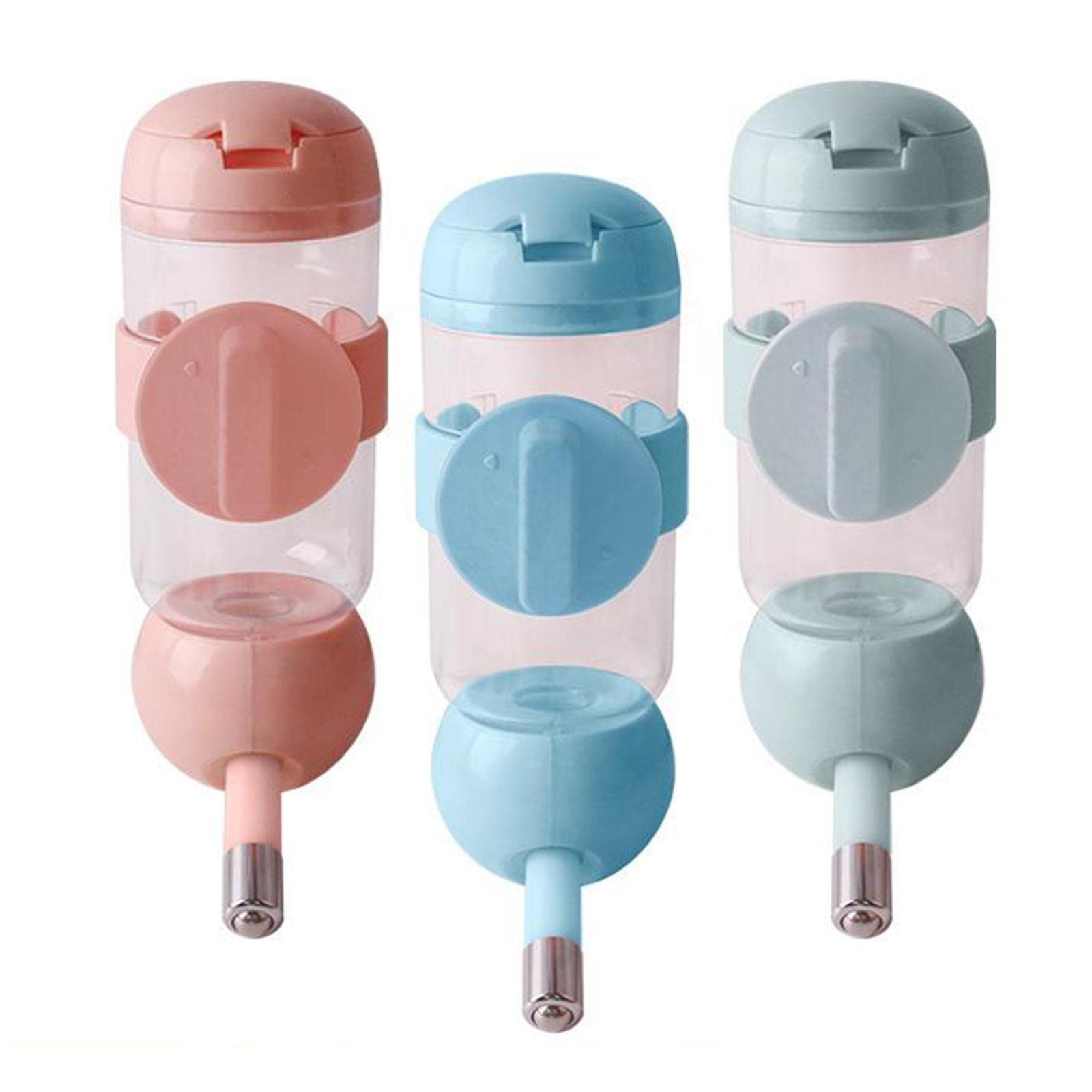 Lyla Automatic Pet Water Bottle with Feeding Spout - 350ml Portable Dog & Cat Water Dispenser for Travel, Hiking, and Outdoor Adventures - Blue