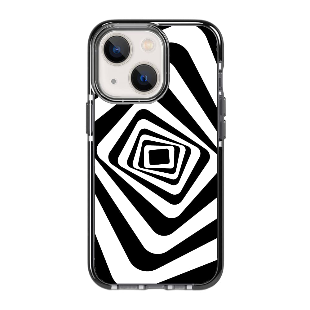 ArtsEvo Shockproof iPhone 14 Case & iPhone 13 Case - 6.6ft Drop Protection, Full Body Protection with Screen & Camera Cover - Black Infinite Design - Perfect for Outdoor Activities, Travel & Daily Use