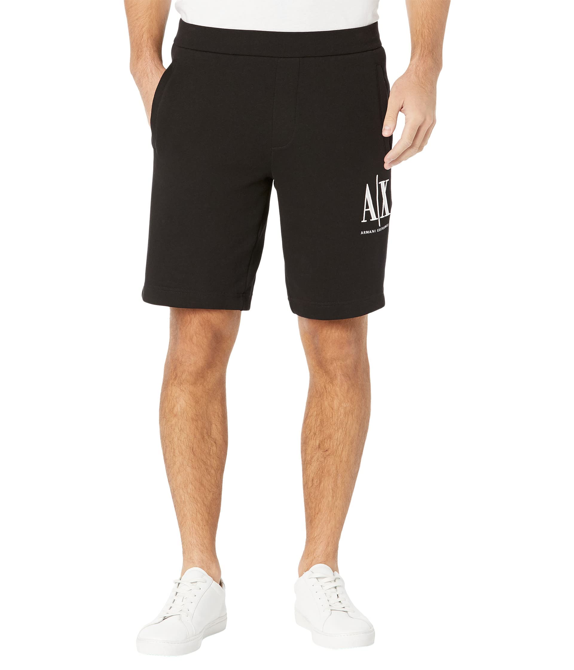 Armani Exchange Men's Embroidered Logo Shorts - Casual Summer Shorts for Men | Perfect for Beach, Gym & Streetwear Fashion