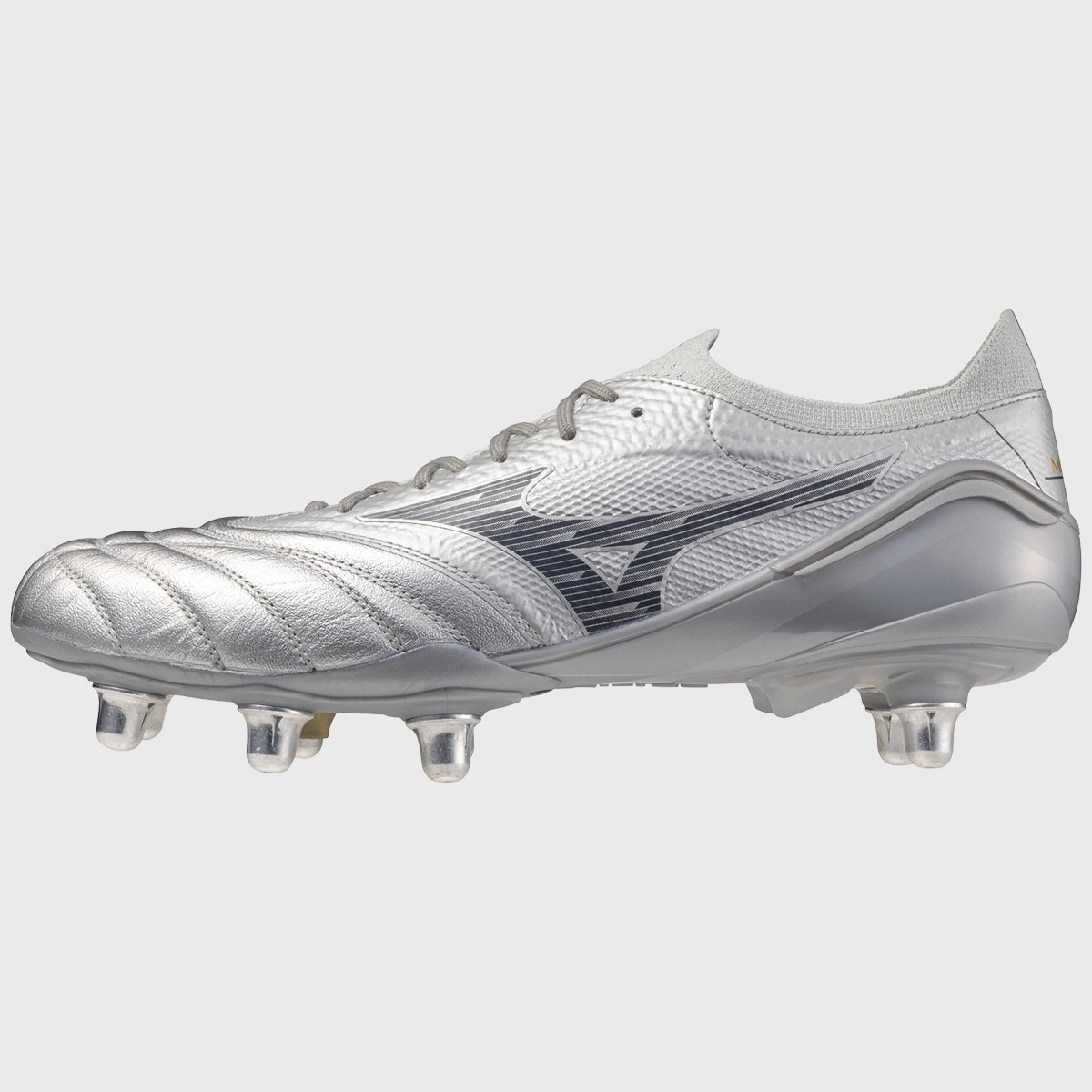 Mizuno Morelia Neo IV Beta Elite SI Rugby Boots - Galaxy Silver - Lightweight Soccer Cleats for Rugby & Football - Perfect for Training & Matches