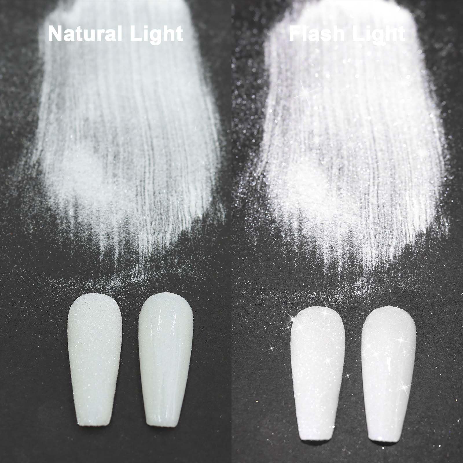 1.5g/0.05oz Holographic Diamond Nail Glitter Powder - Reflective Rhinestone Dust & Pixie Crystals for Nail Art, Manicure Decorations (Sparkle White) | Perfect for Salon Professionals, DIY Nail Designs & Special Occasion Nail Art
