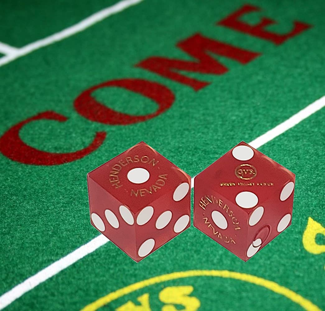 Casino Poker & Craps Set - 6ft x 3ft Felt Layout with Dice & Cards for Home Game Nights