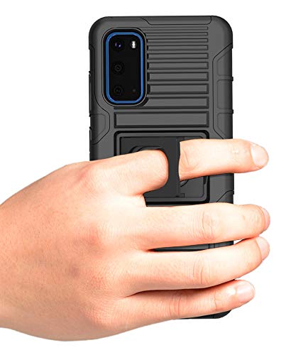 **Samsung Galaxy S20 Case with Ring Grip, Belt Clip & Magnetic Car Mount – Rugged Protective Cover with Stand for Daily Use, Work & Travel**