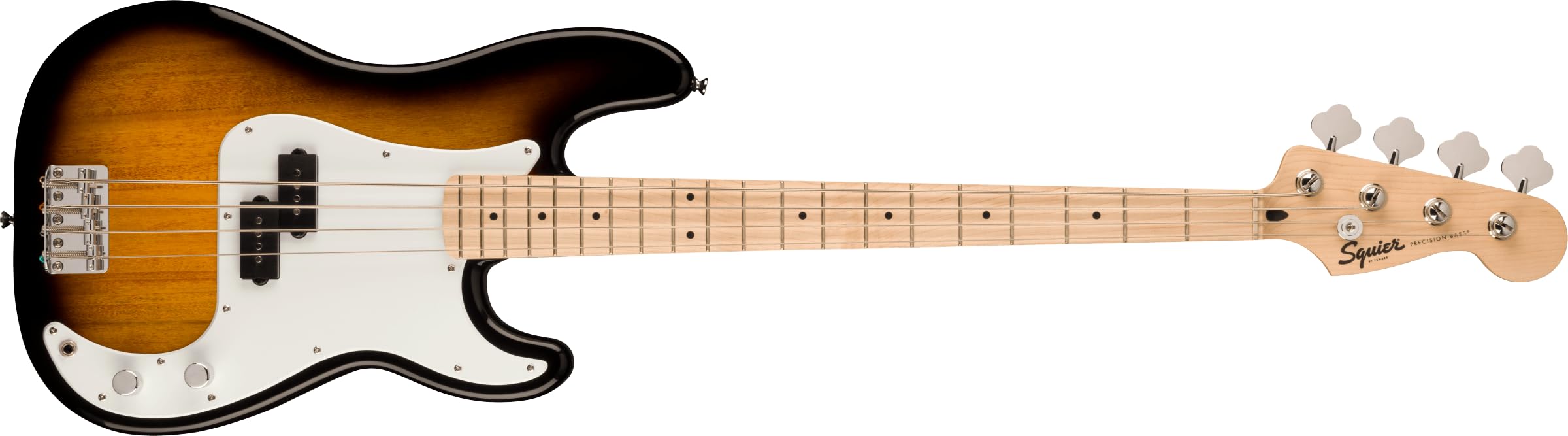 Squier 4 String Bass Guitar for Beginners, Right-Handed, 2-Color Sunburst Finish - Perfect for Rock, Jazz & Studio Recording (Model 0373902503)