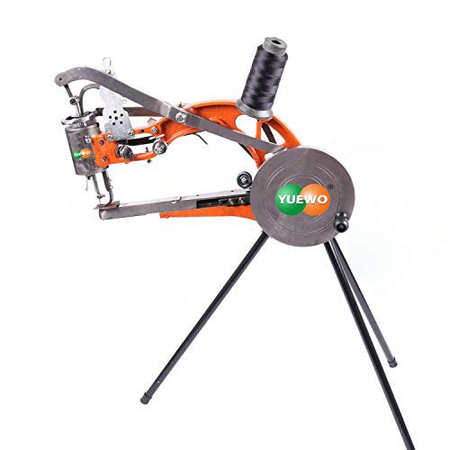 YUEWO Manual Shoe Repair Machine - DIY Cobbler Sewing Tool for Mending Shoes with Cotton/Nylon Thread (Orange) - Perfect for Home Shoe Repairs & Leather Craft Projects