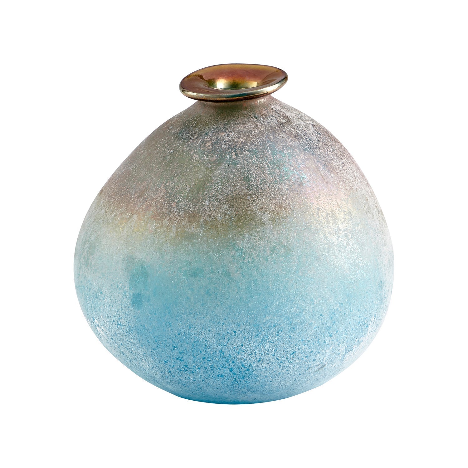 Cyan Design 10436 Sea of Dreams Vase - Turquoise & Scavo Small Ceramic Vase for Home Decor, Wedding Centerpiece, Tabletop Display