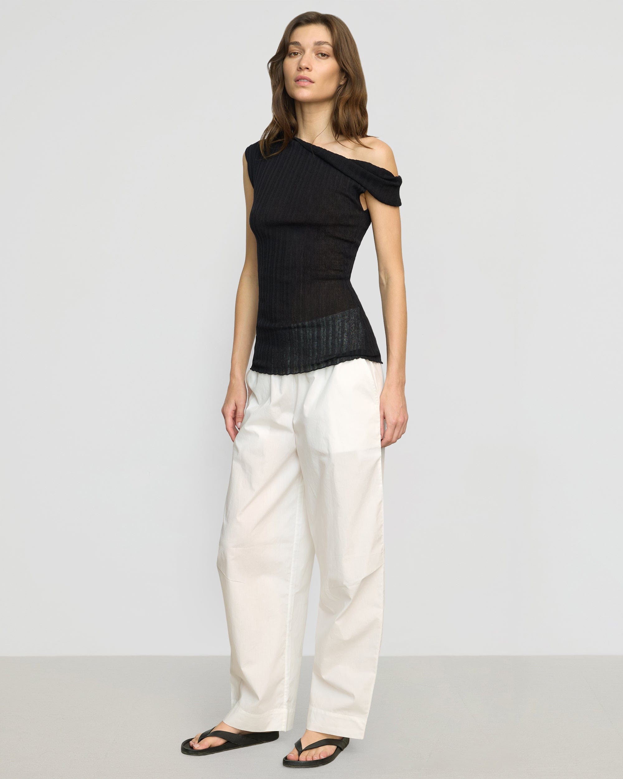 Saba Off Shoulder Semi Sheer Knit Top for Women - Stretchy Lace Y2K Fashion Tops - Perfect for Date Night, Party & Casual Outfits