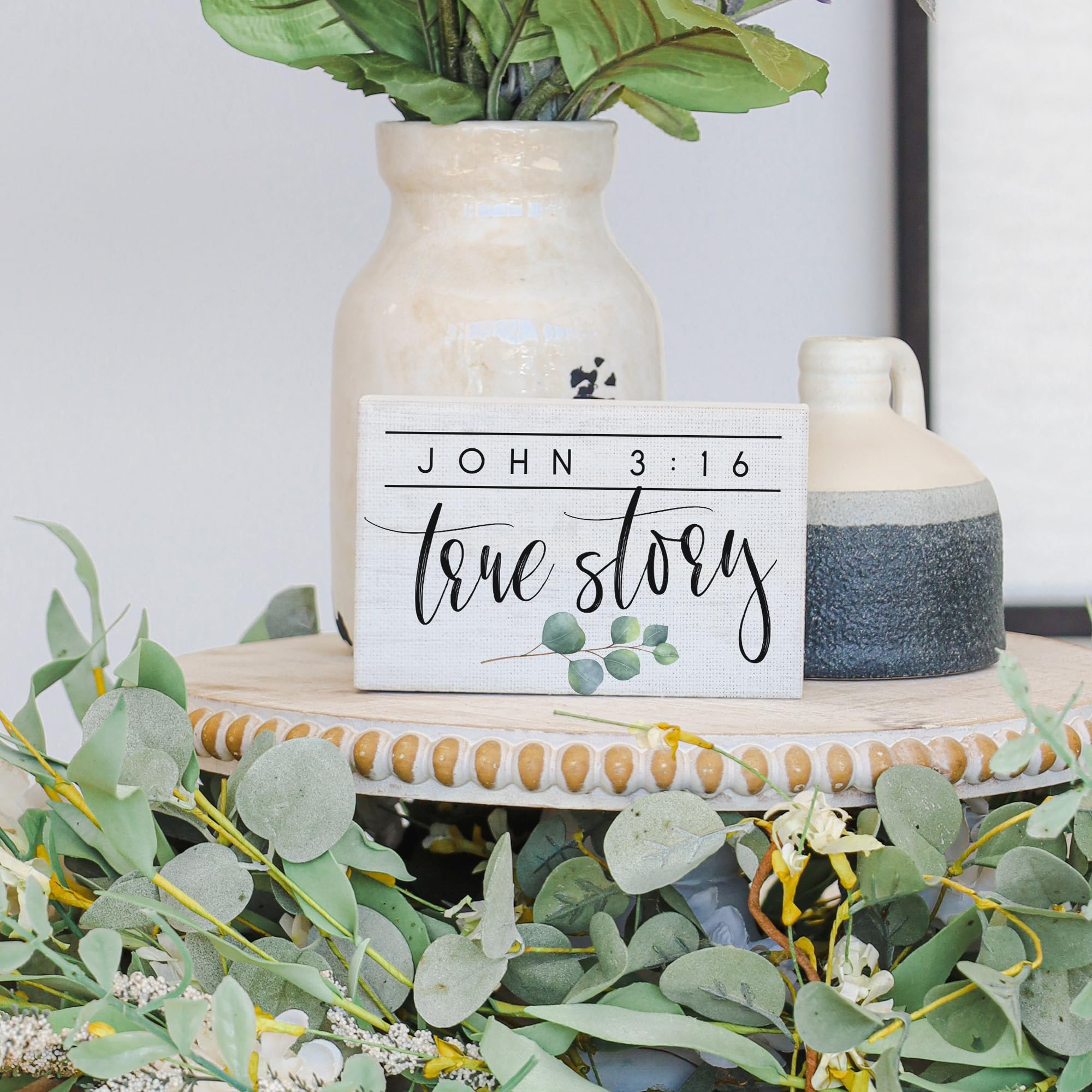 John 3:16 True Story Wood Sign - 3.5