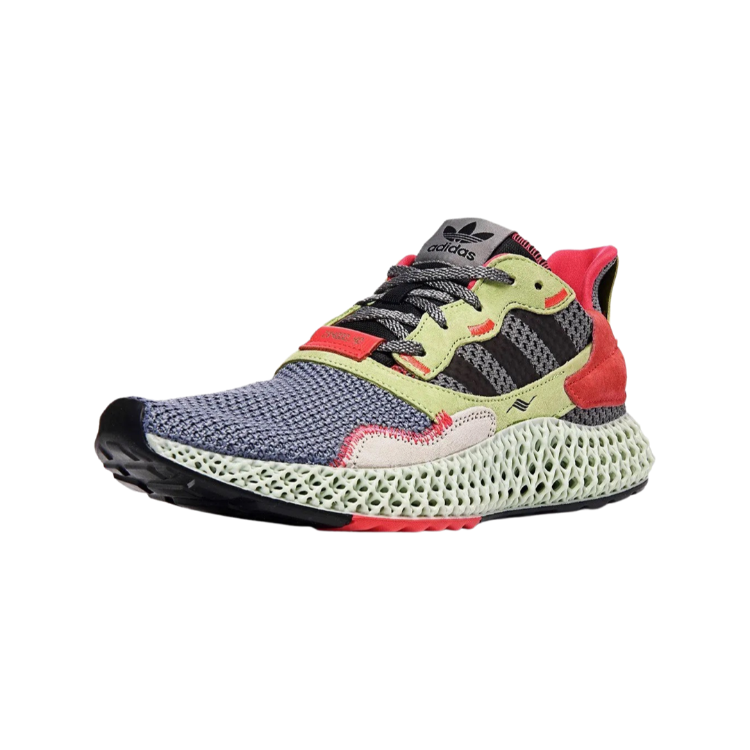 adidas ZX 4000 4D Running Shoes - Grey/Three/Hi-Res Yellow - Lightweight Comfort for Men's Athletic Training & Casual Wear