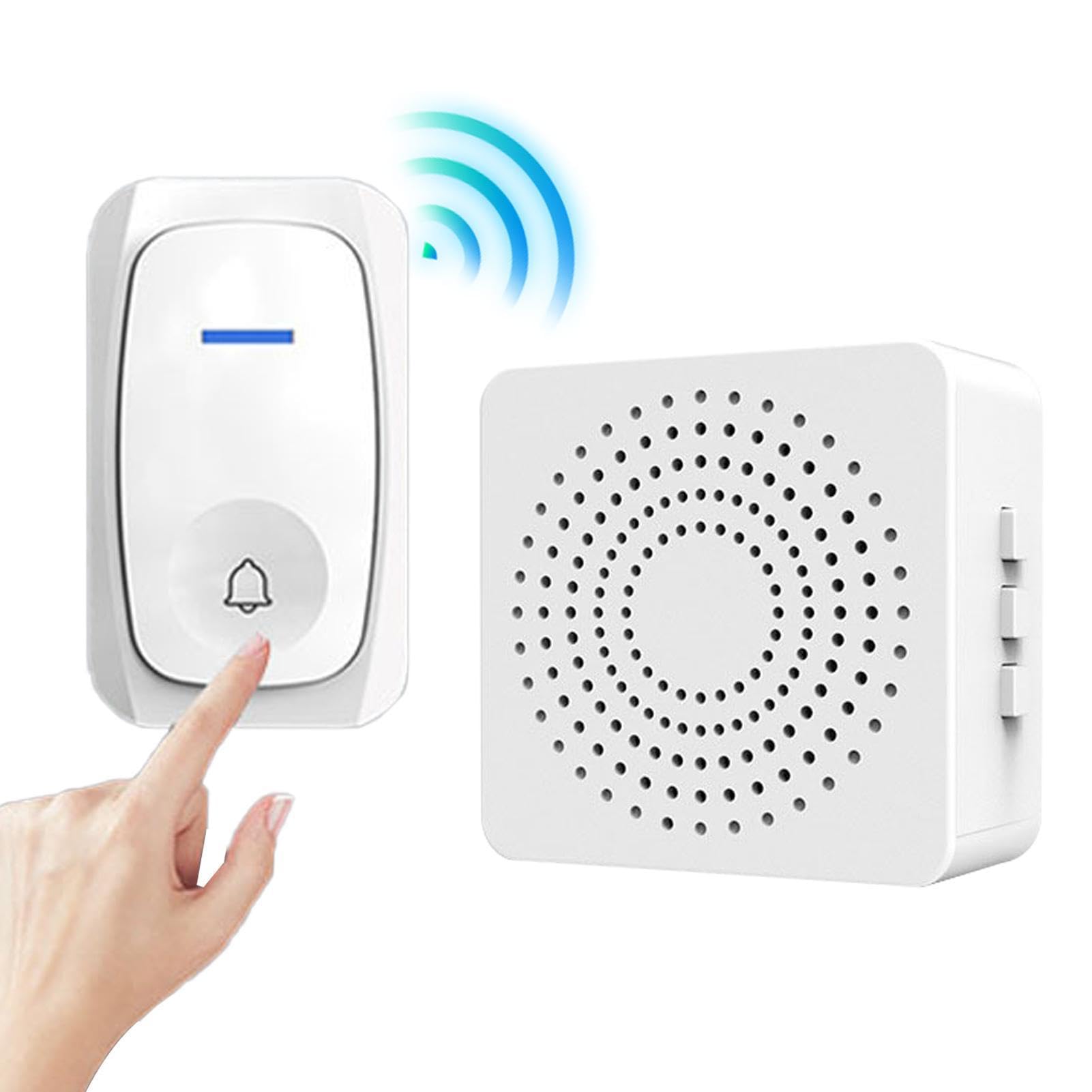 Gungtj Wireless Doorbell Set - Waterproof Home & Office Doorbell System with Easy Installation Kit | Ideal for Houses, Apartments, Business Entrances & Security Alerts