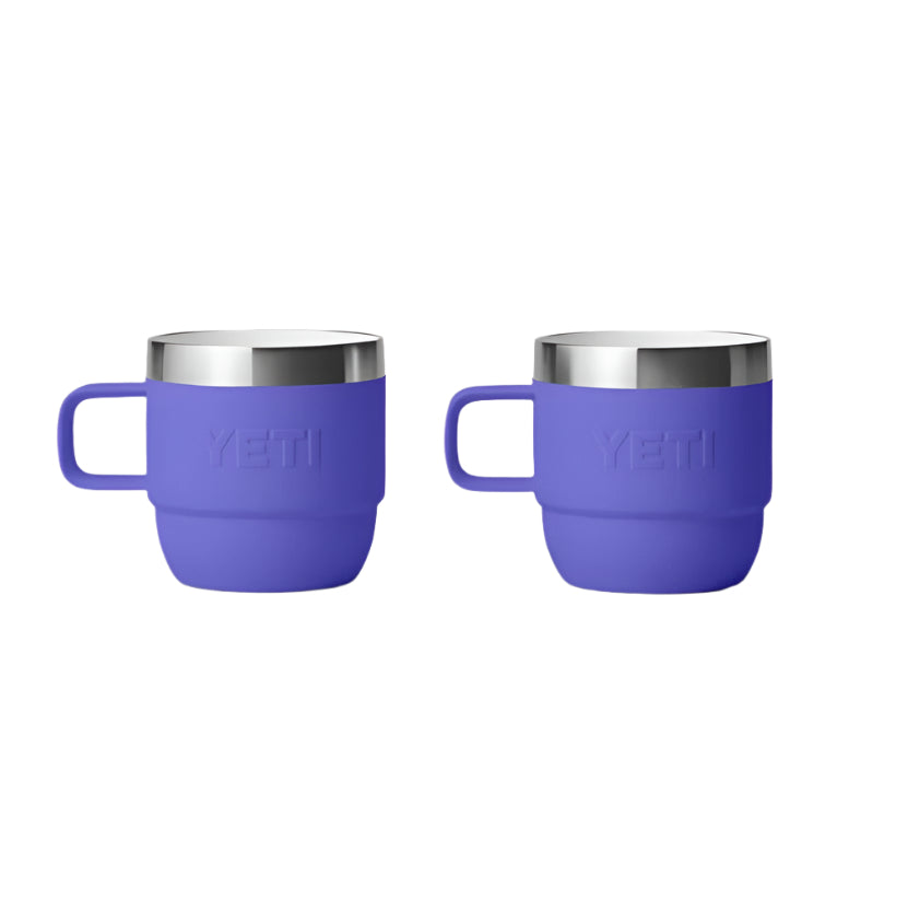 Rambler 6 oz Stackable Mugs (2 Pack) - Insulated Stainless Steel Camping Cups for Coffee, Tea & Outdoor Adventures - Perfect for Hiking, Picnics & Travel